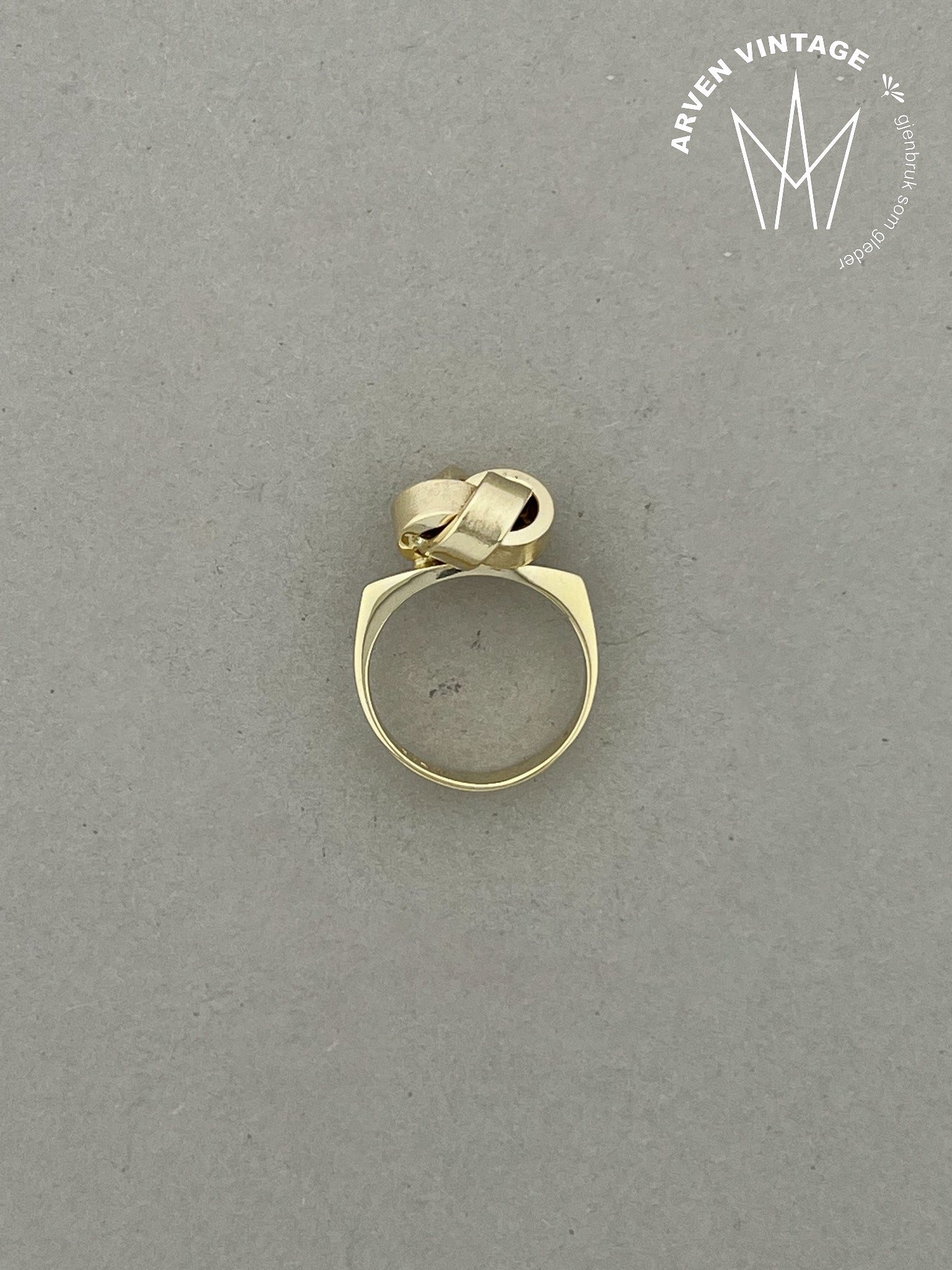 Vintage ring gult gull str 59