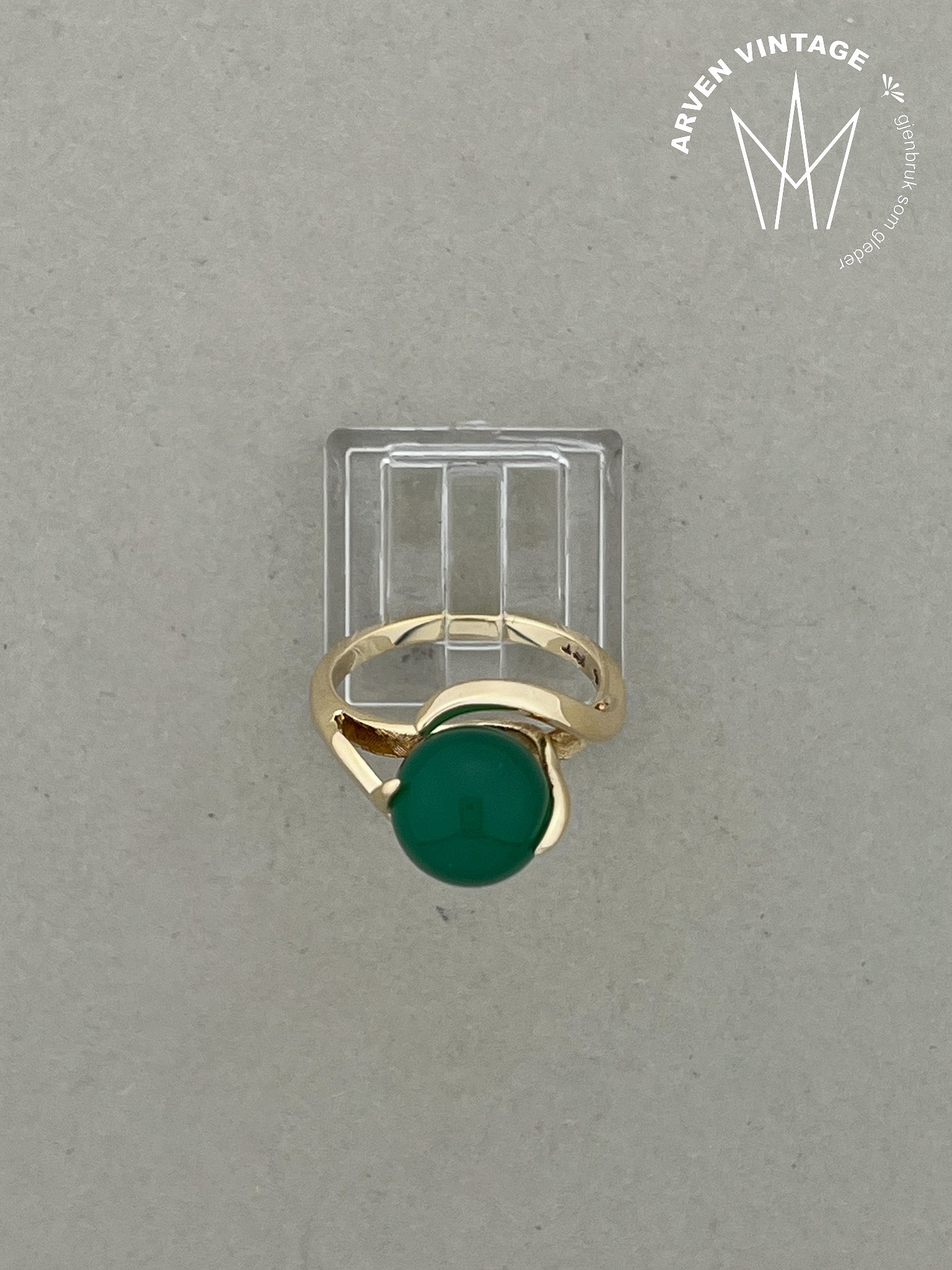 Vintage ring gult gull str 57