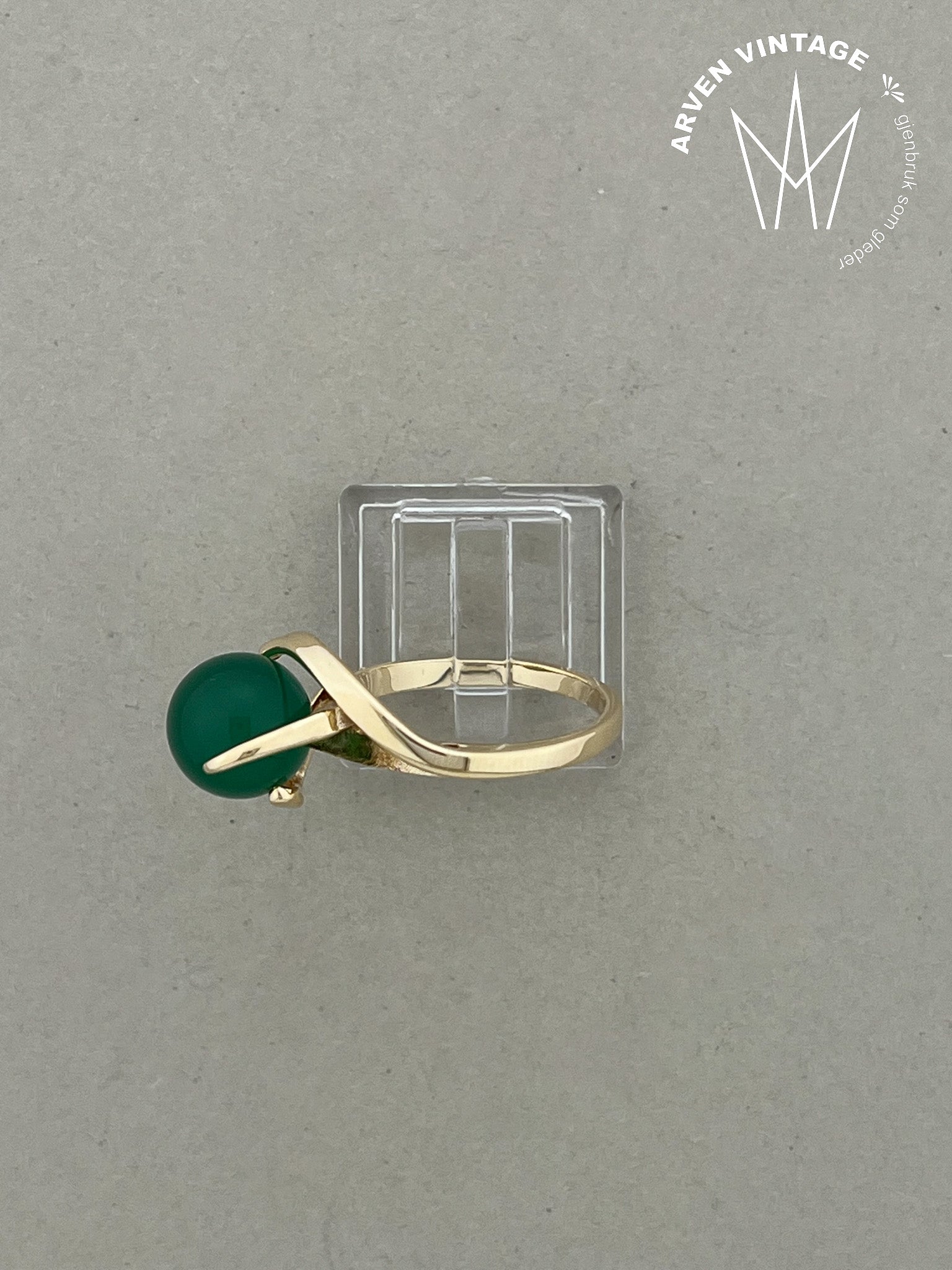 Vintage ring gult gull str 57