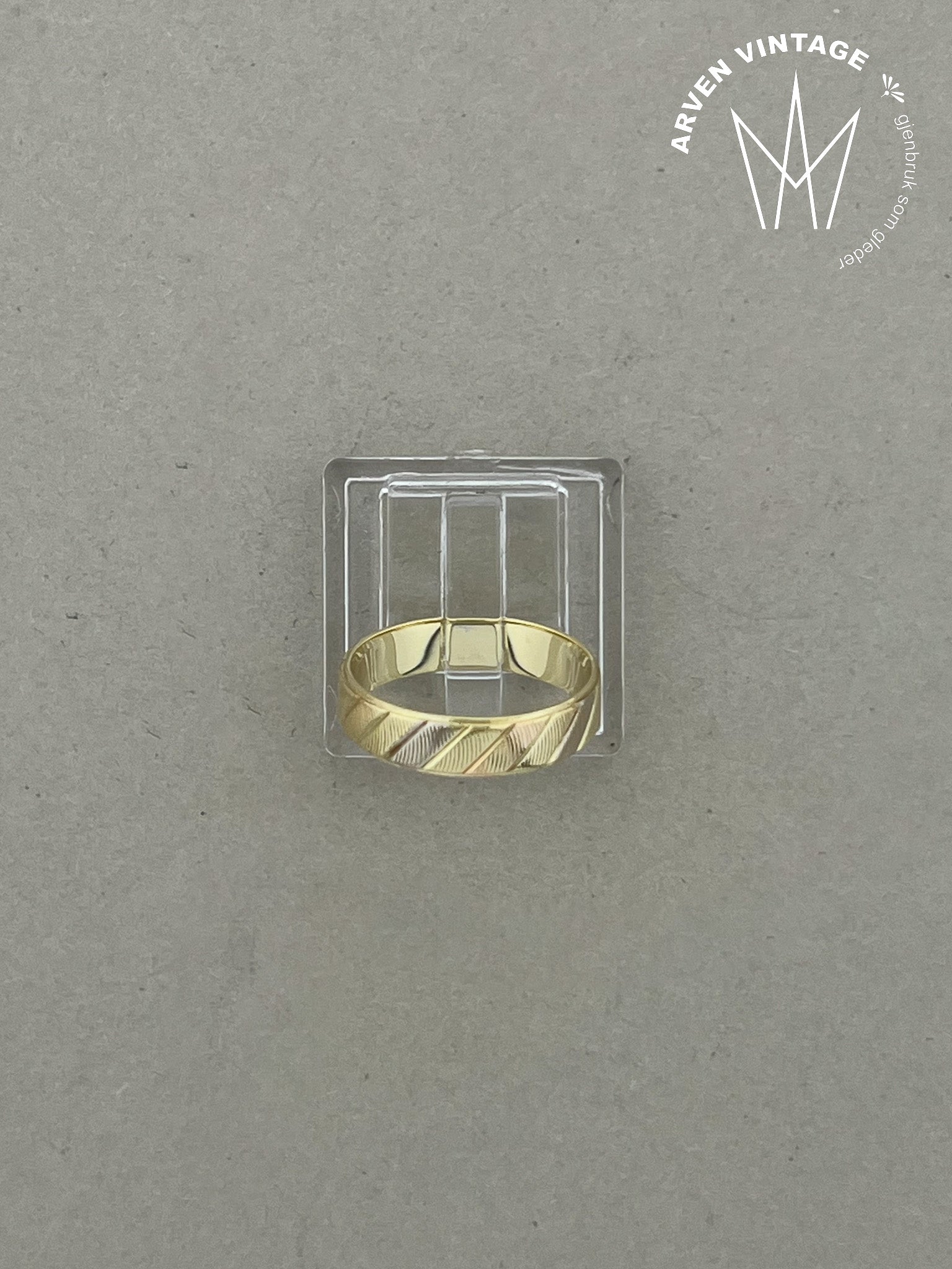 Vintage ring gult gull str 51