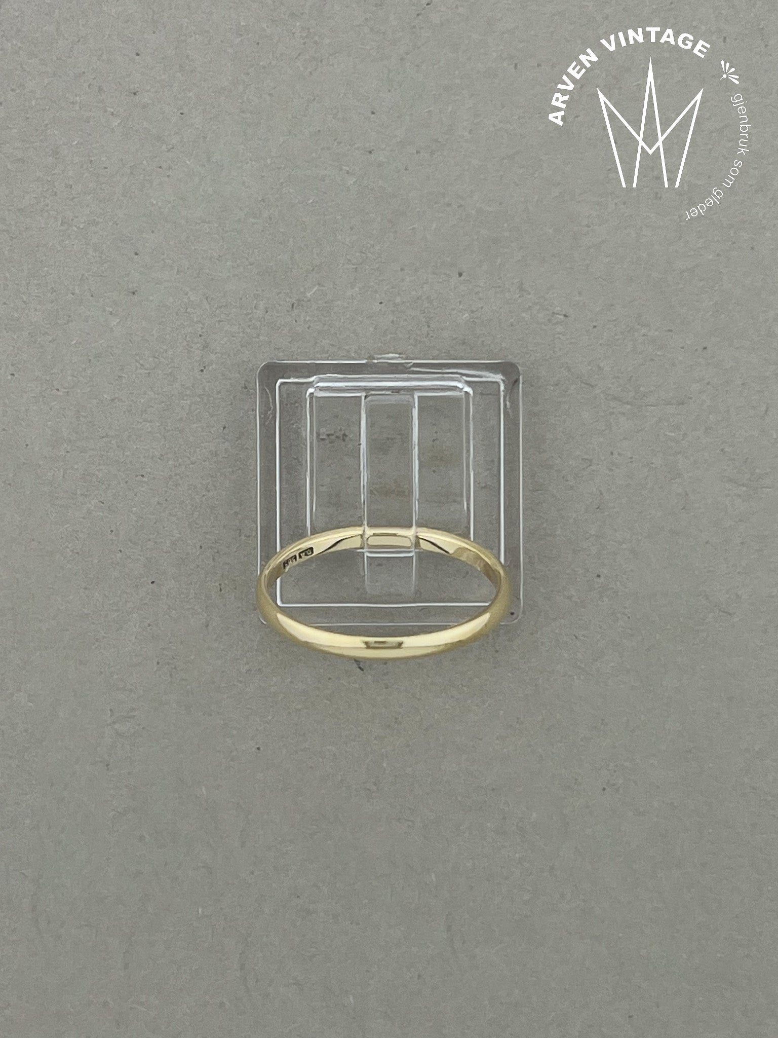 Vintage ring gult gull str 55