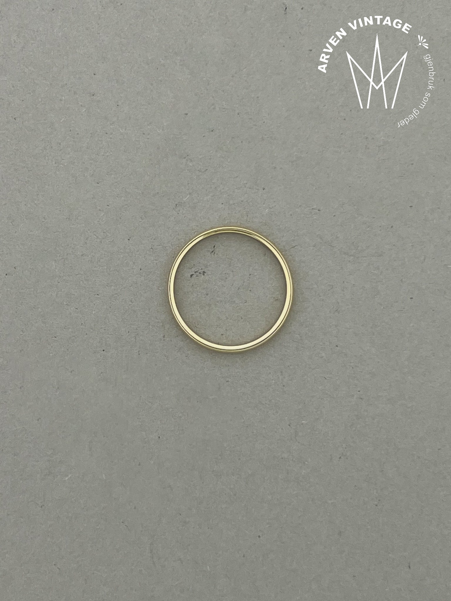 Vintage ring gult gull str 55