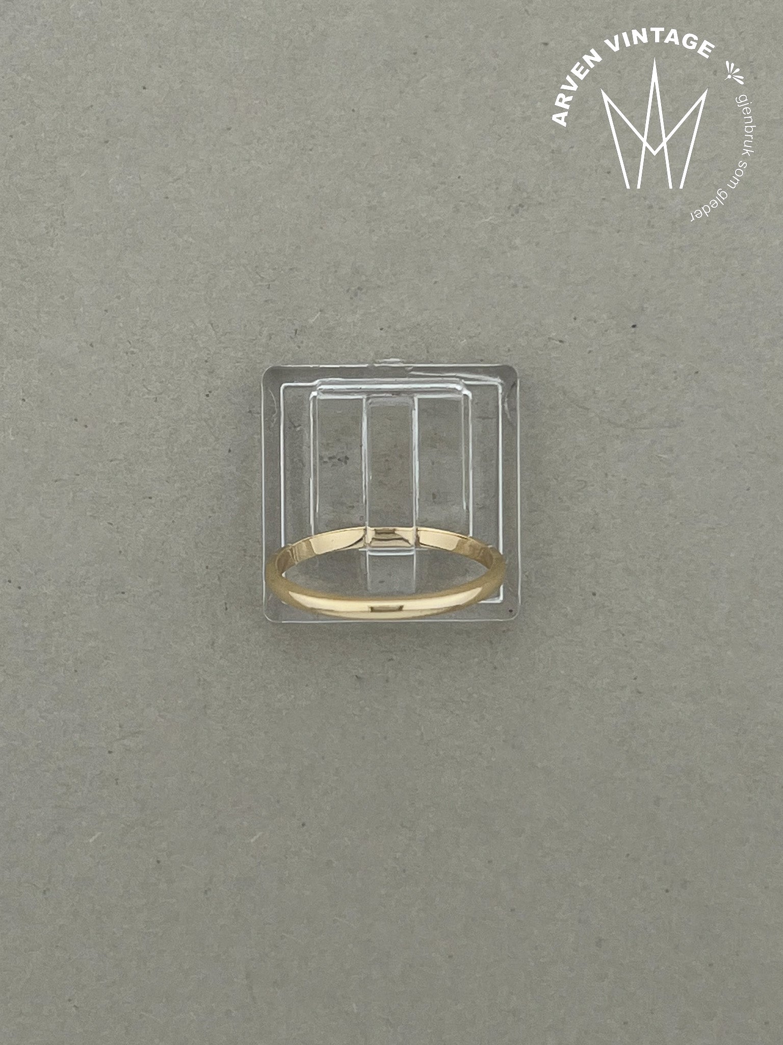 Vintage ring gult gull str 53