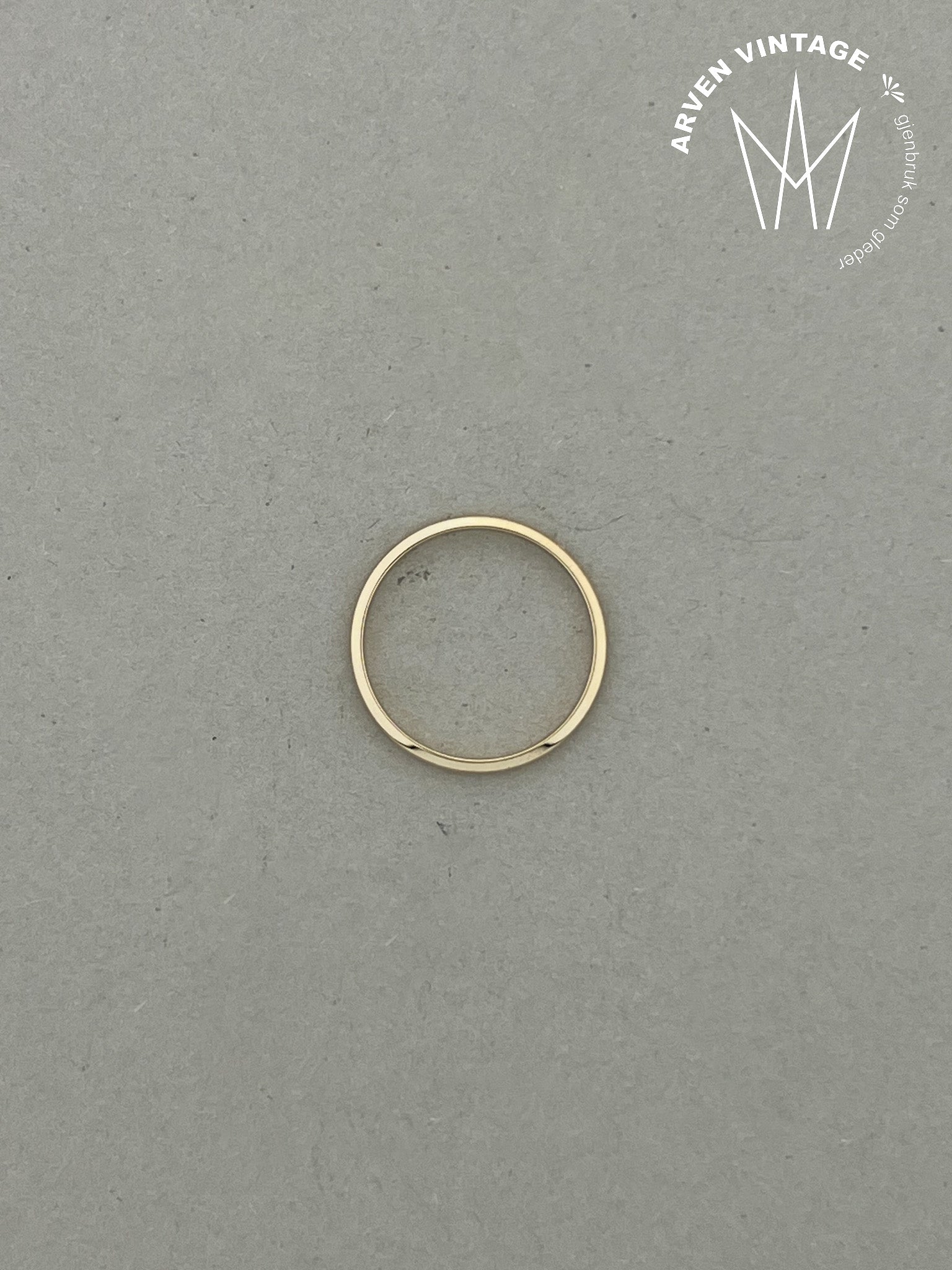 Vintage ring gult gull str 53