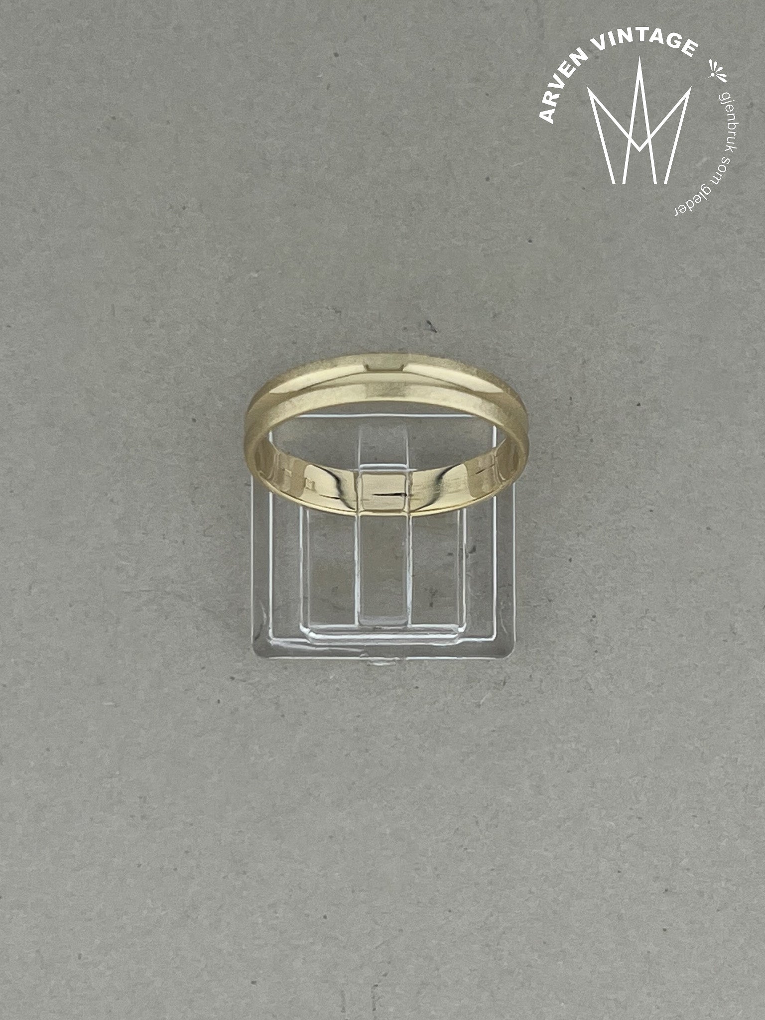 Vintage ring gult gull str 63