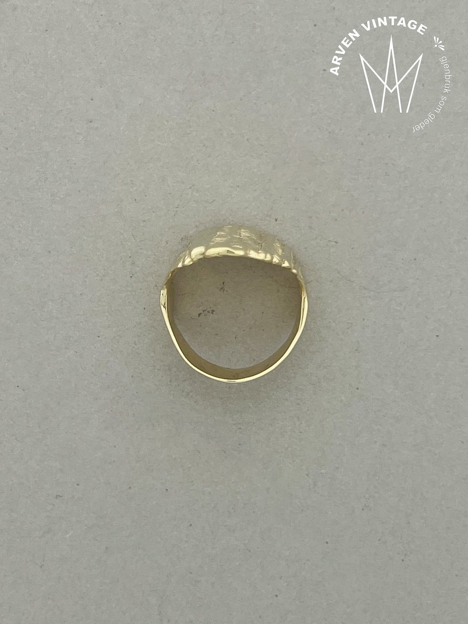 Vintage ring gult gull str 57