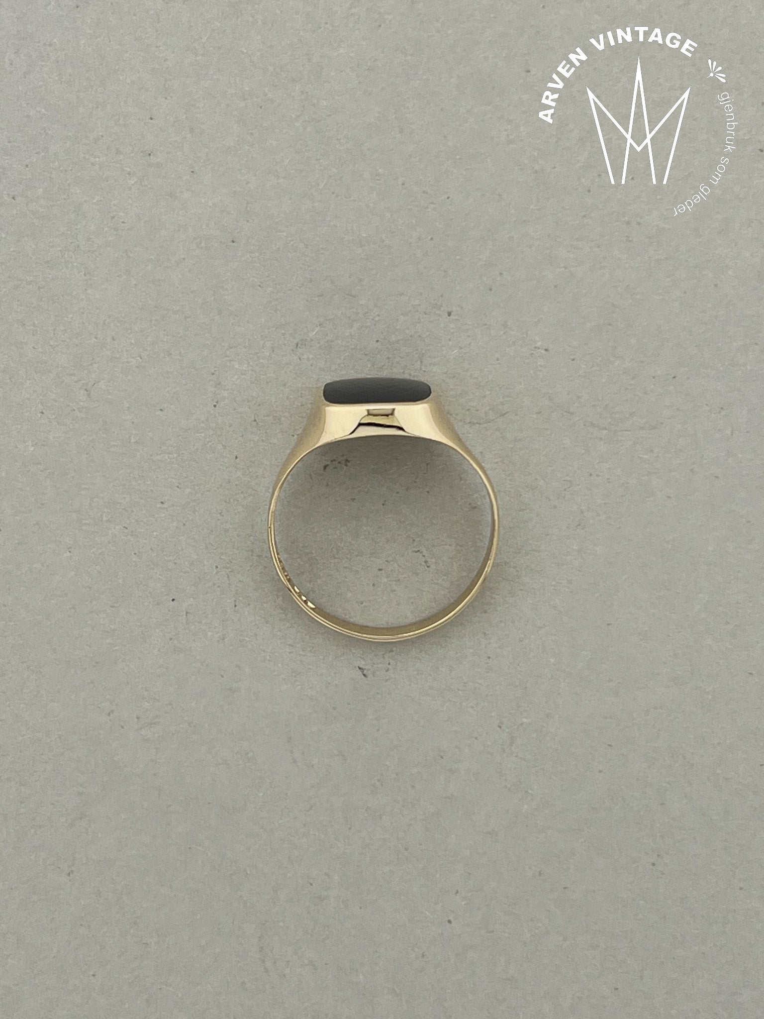 Vintage ring gult gull str 60