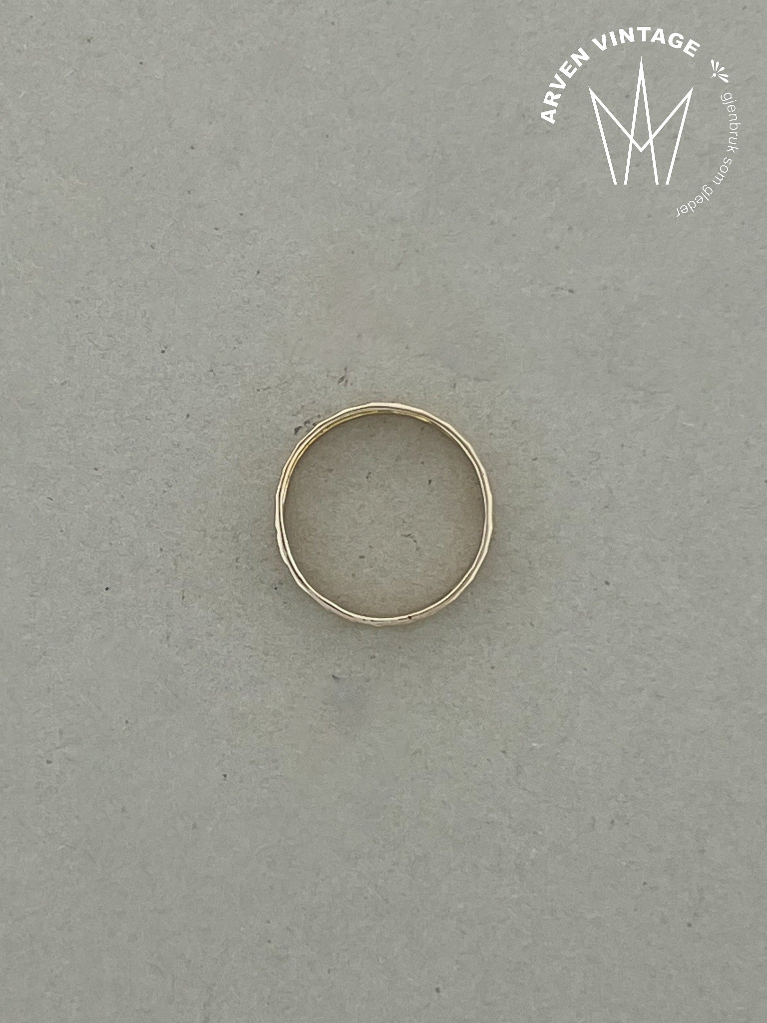 Vintage ring gult gull str 46