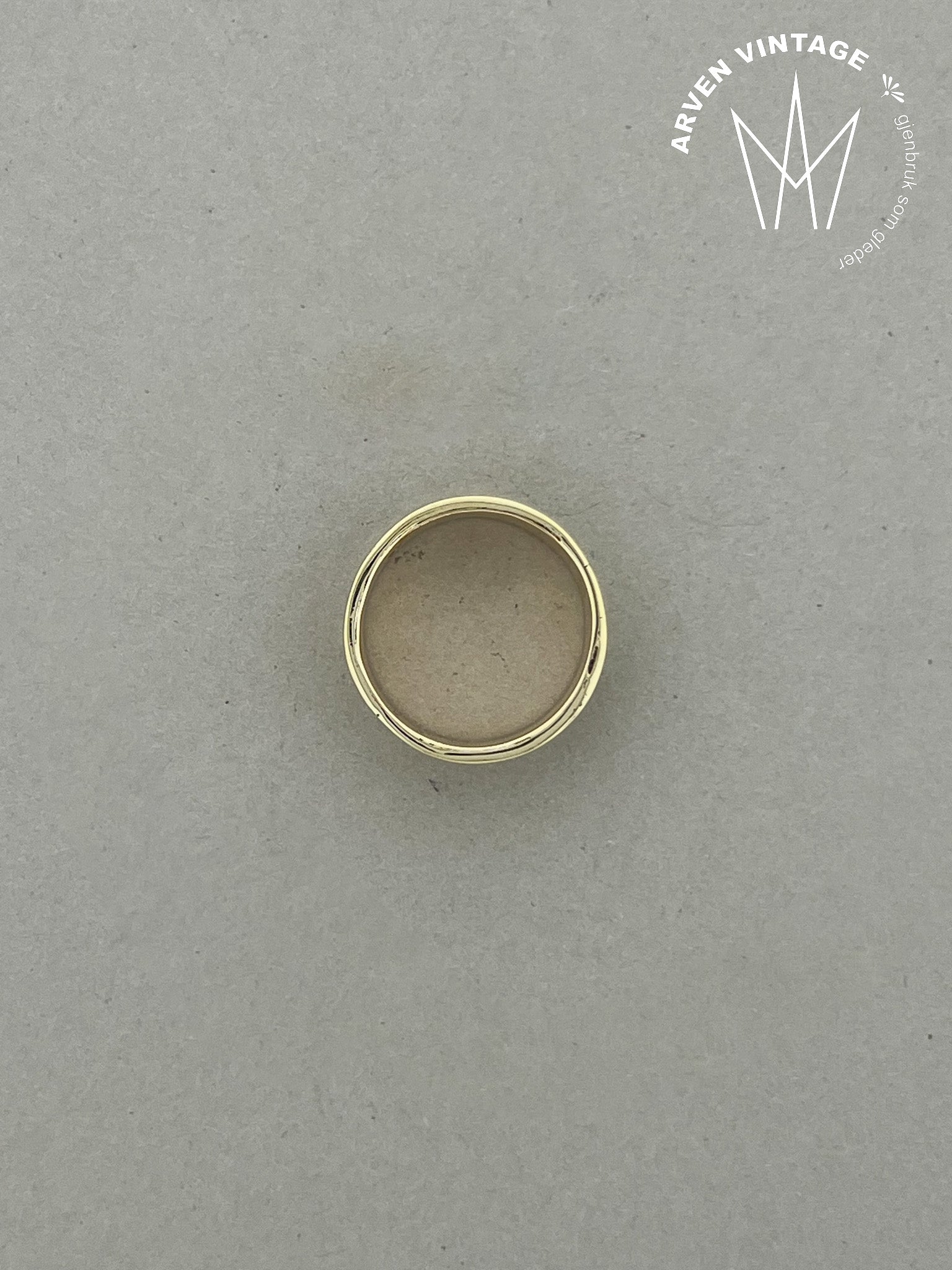 Vintage ring gult gull str 56