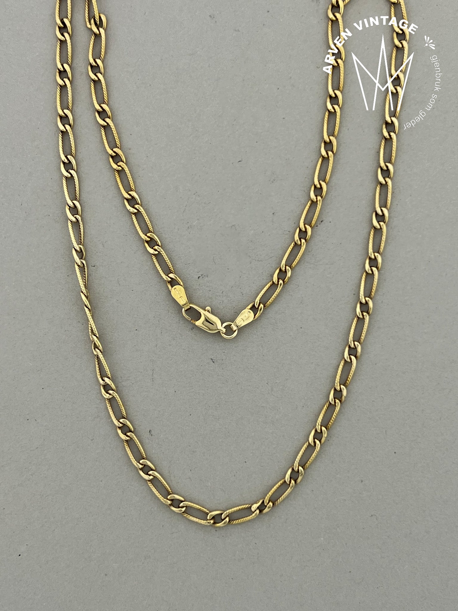 Vintage gult gullkjede 18K