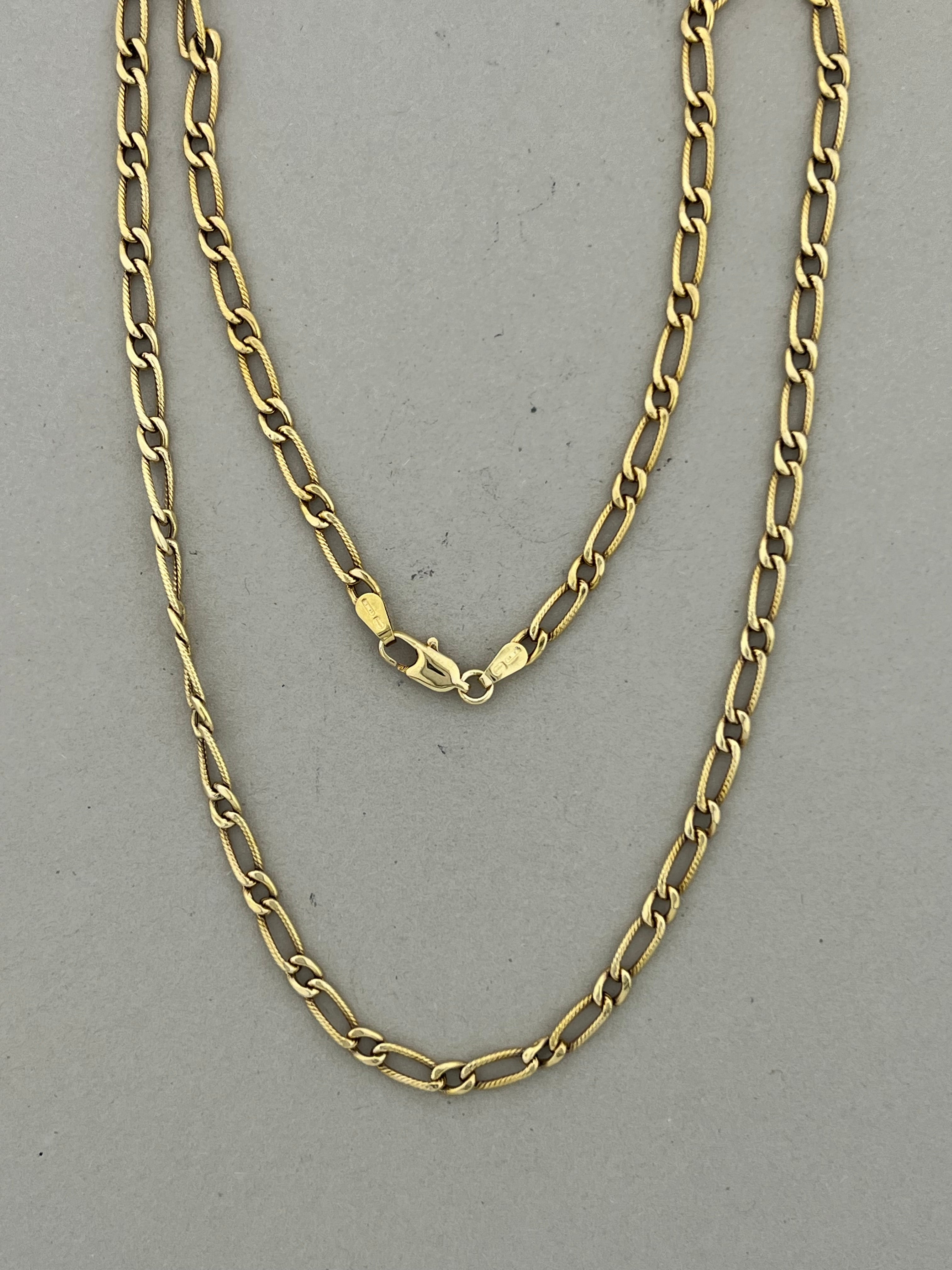 Vintage gult gullkjede 18K