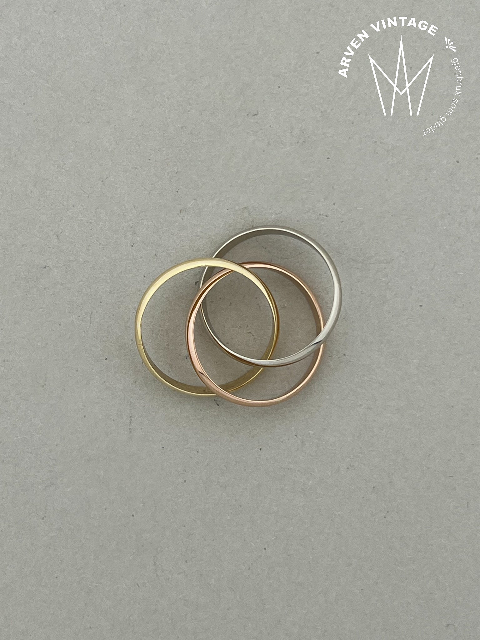 Vintage gullring 18K