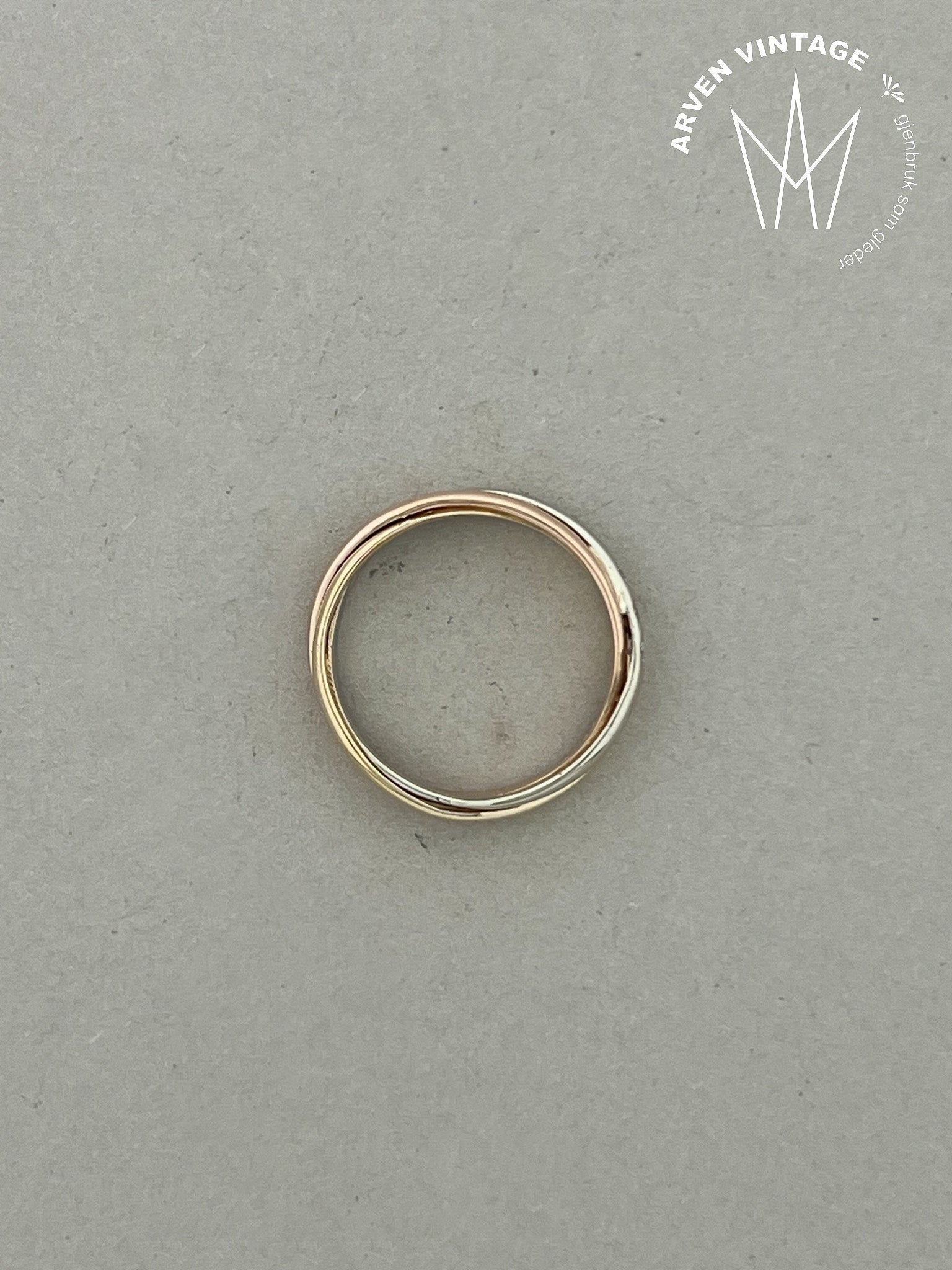 Vintage ring gult gull str 59