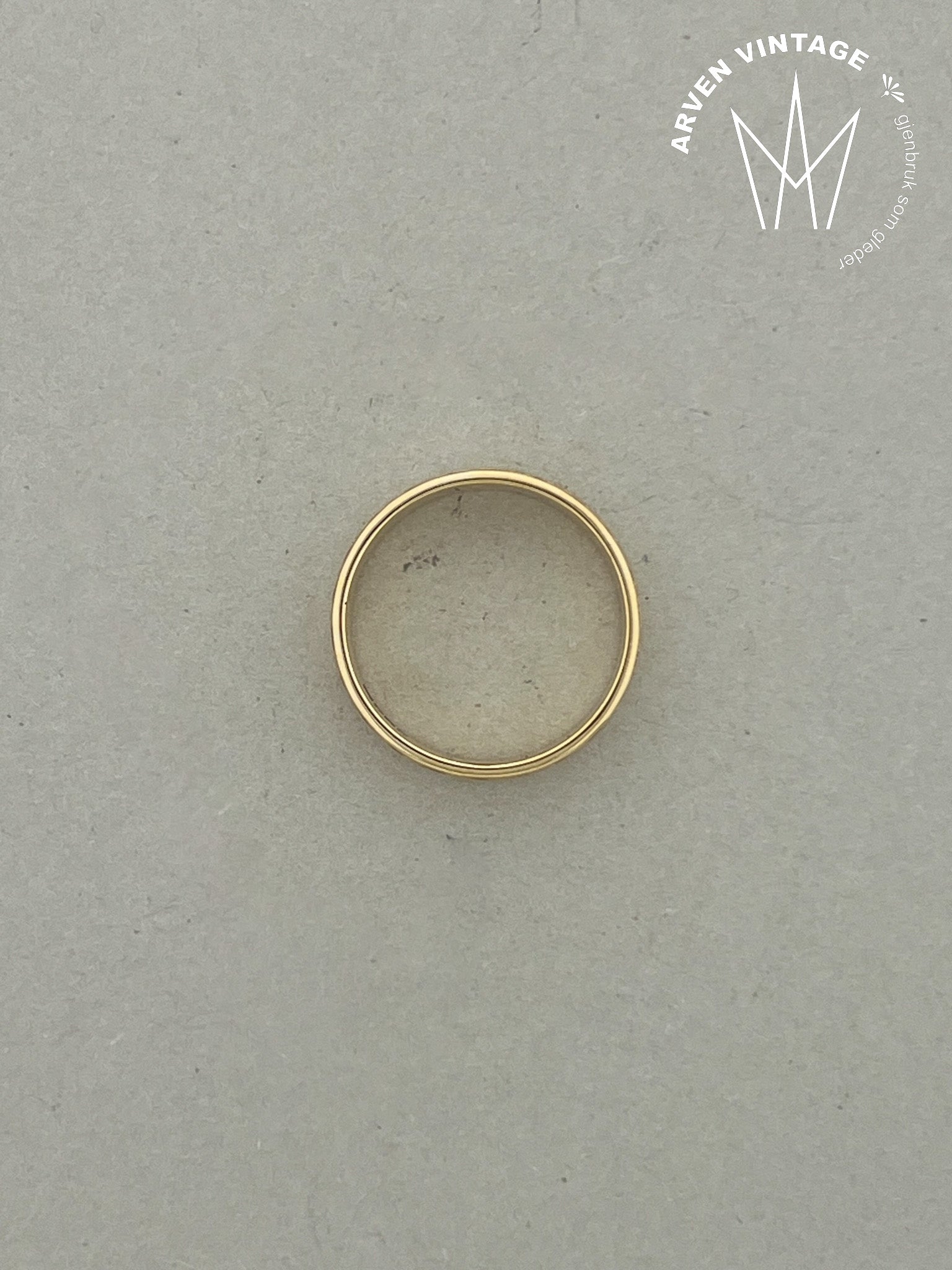Vintage ring gult gull str 57