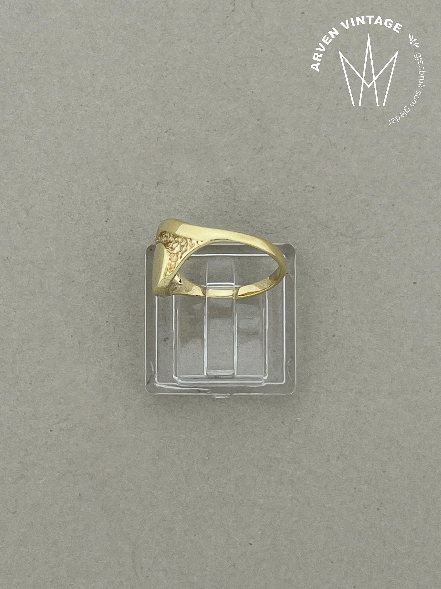 Vintage ring gult gull str 49