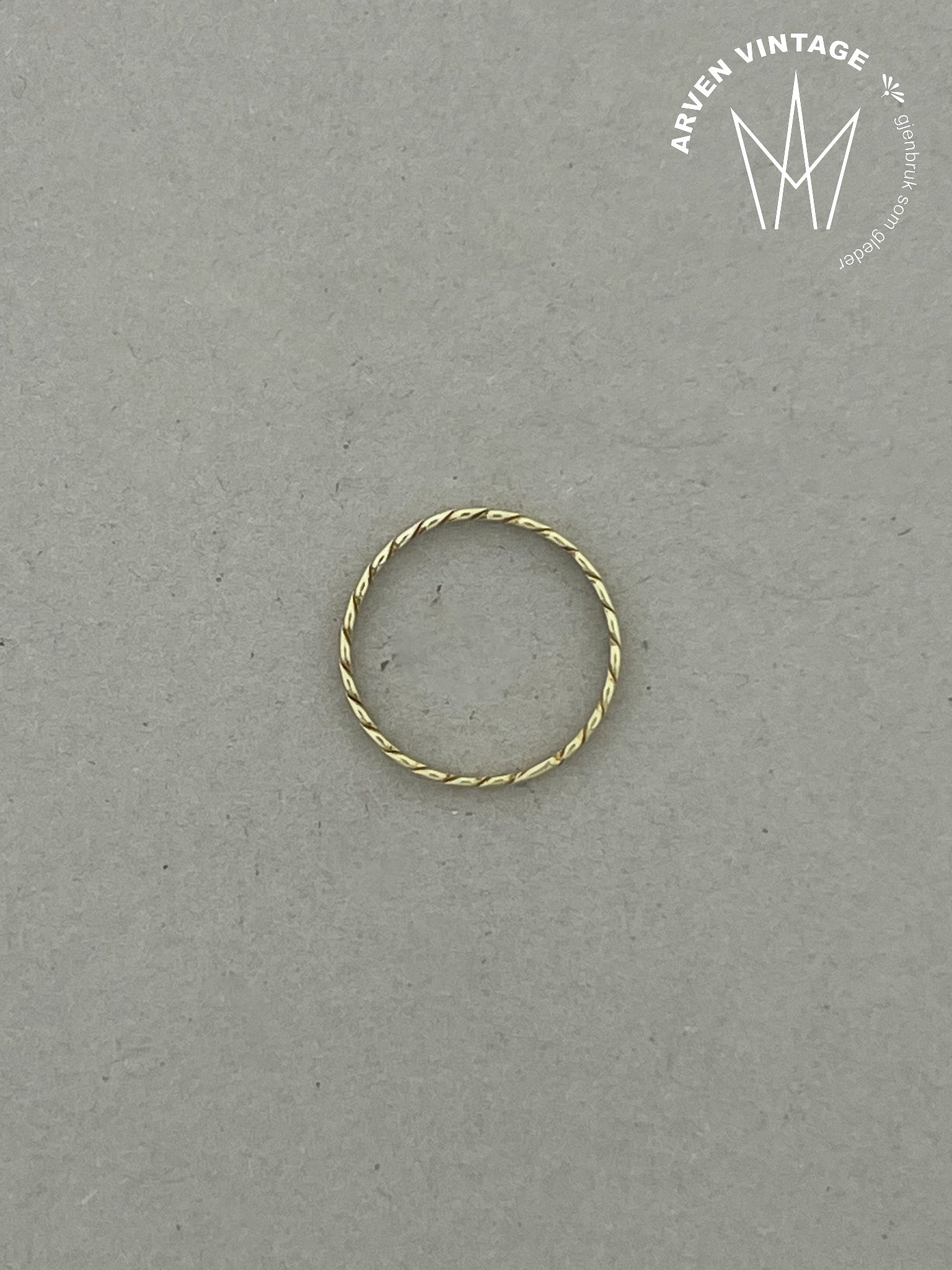 Vintage ring gult gull str 49