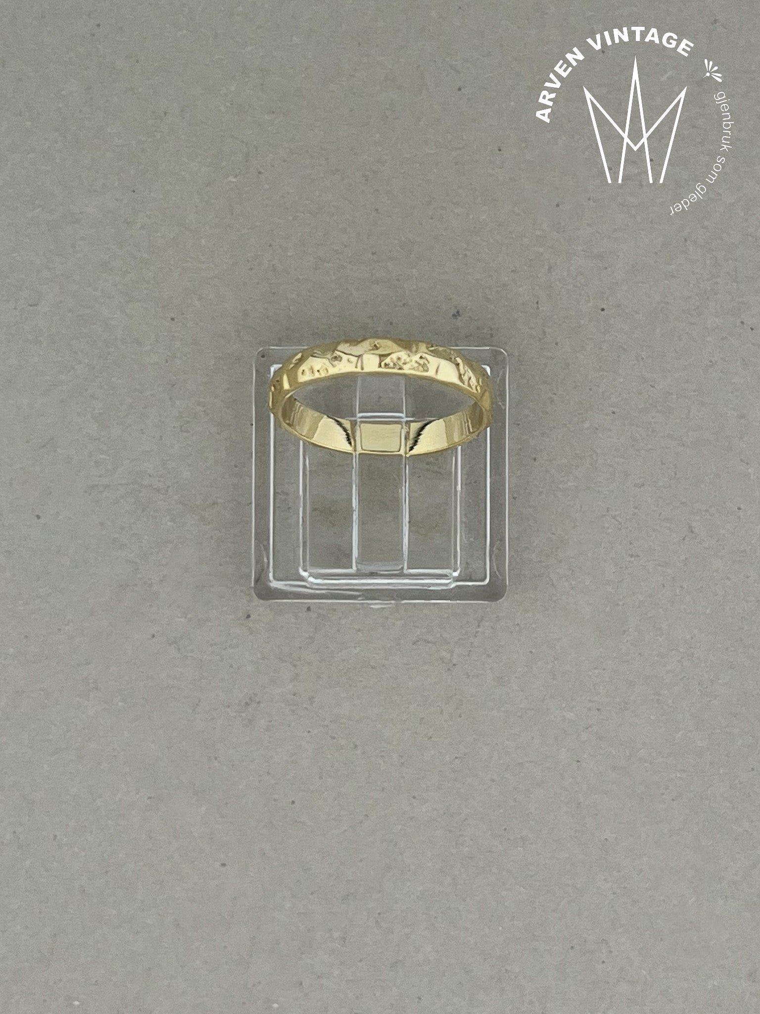 Vintage ring gult gull str 50