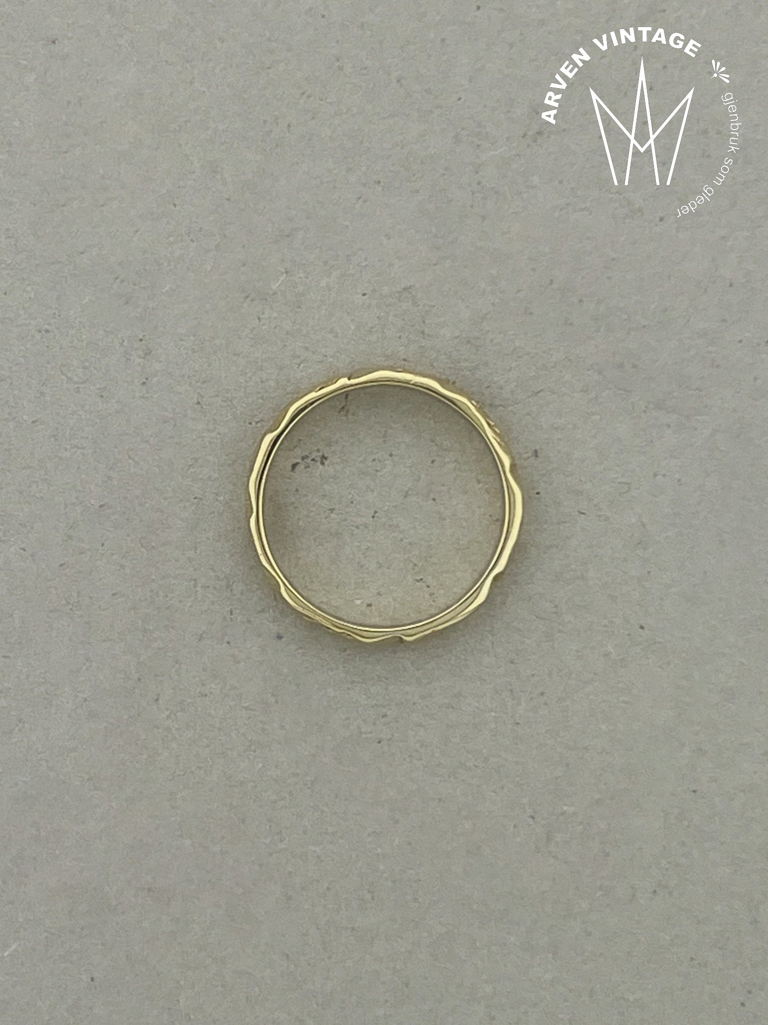 Vintage ring gult gull str 50