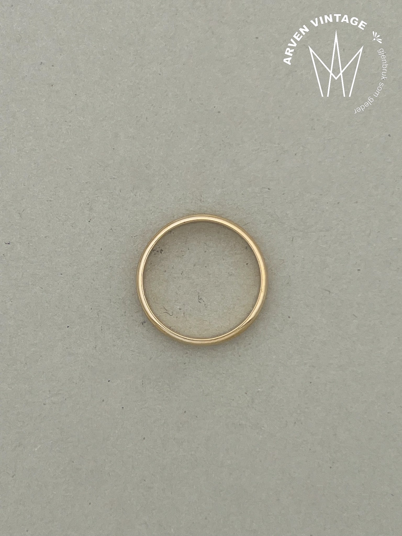 Vintage ring gult gull str 60