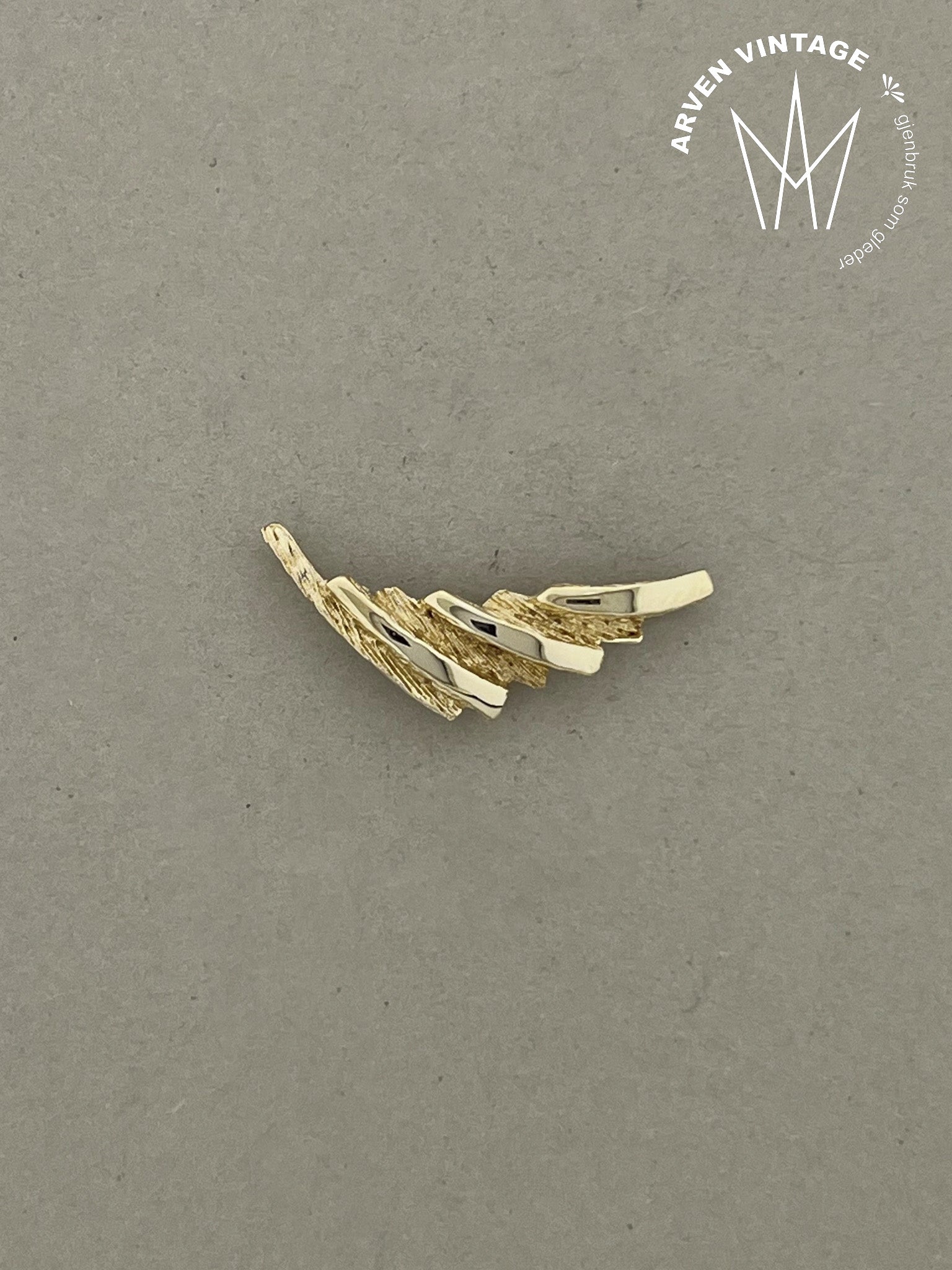 Vintage anheng gult gull