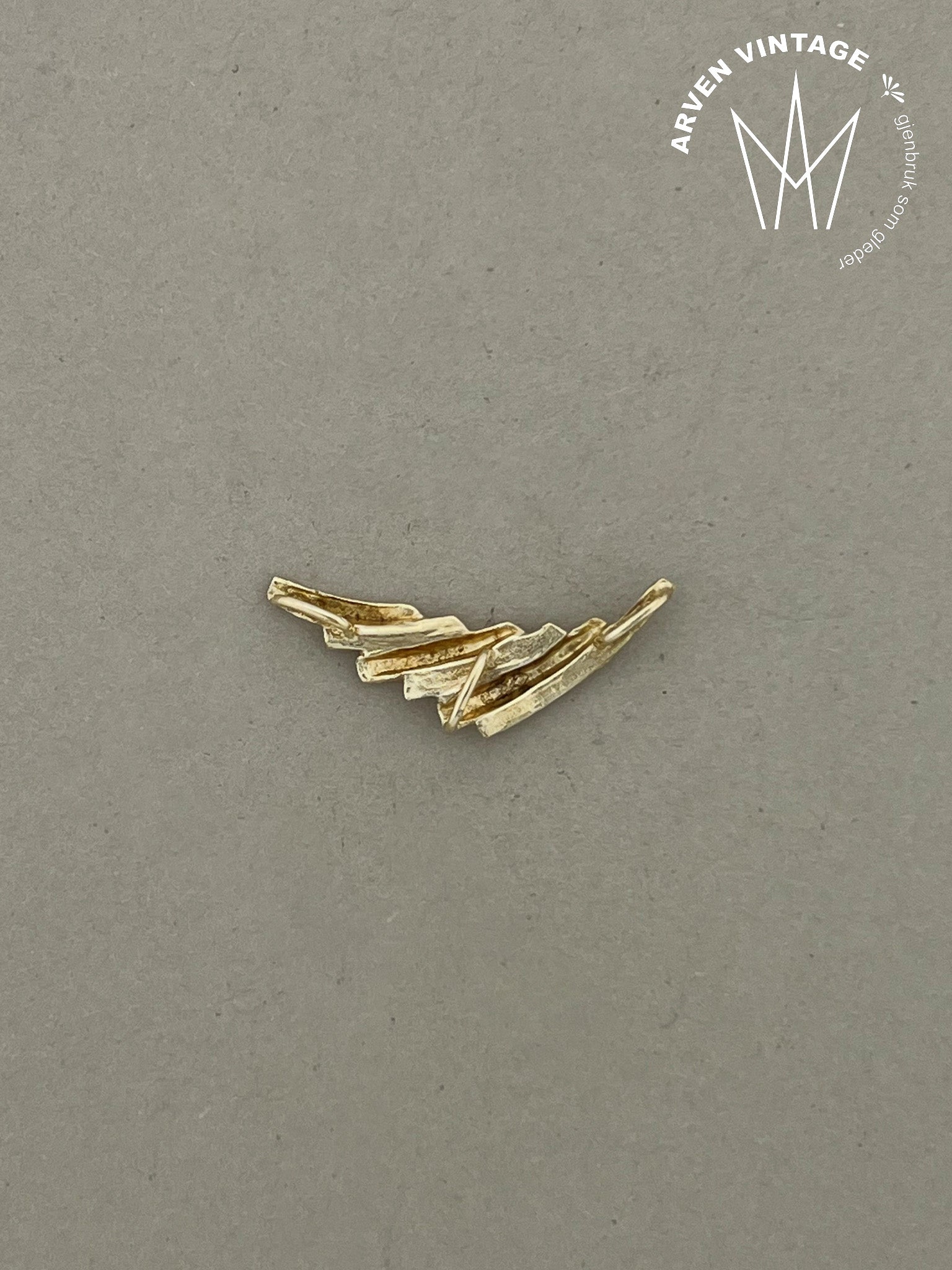 Vintage anheng gult gull