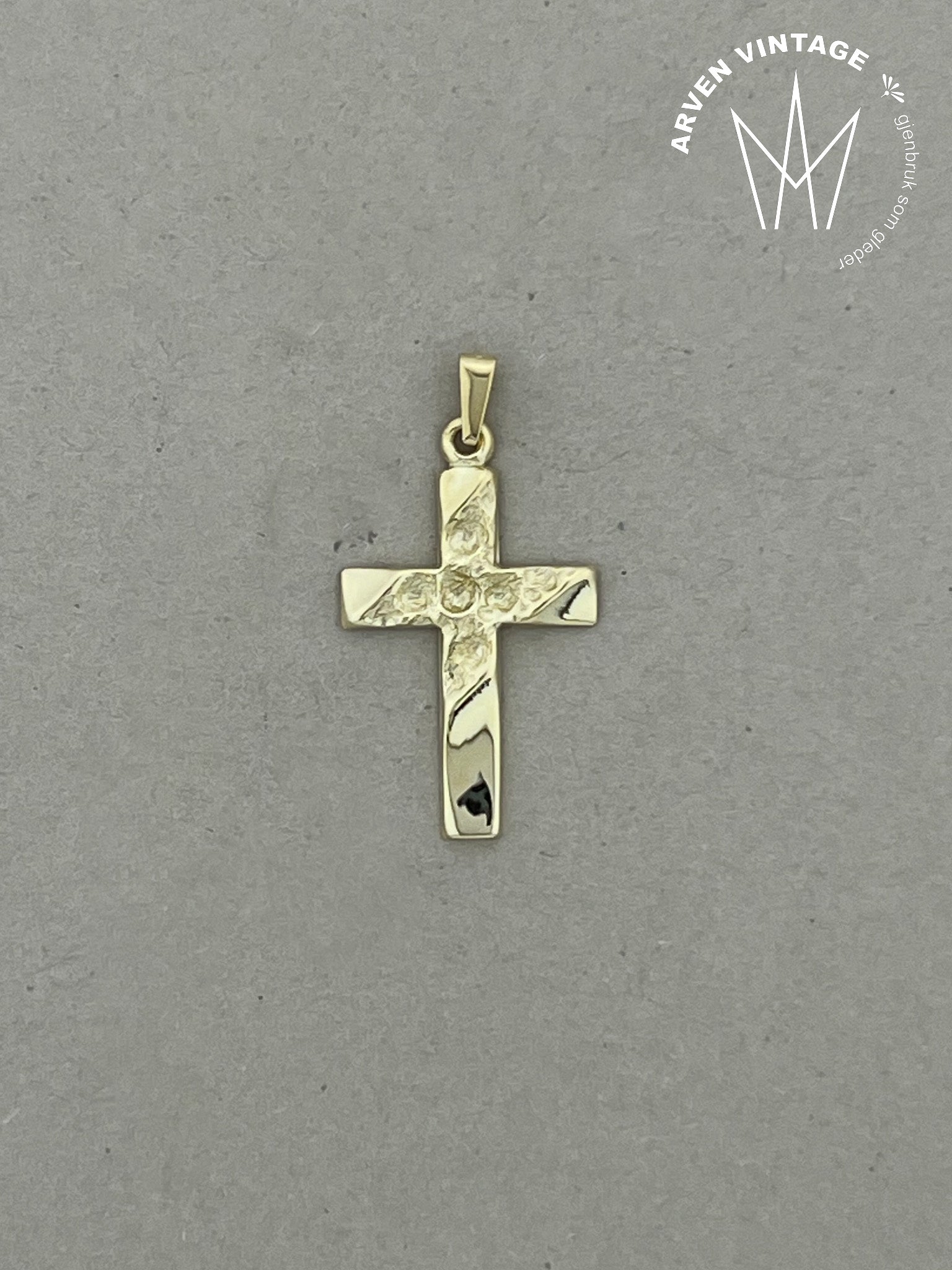 Vintage korsanheng gult gull