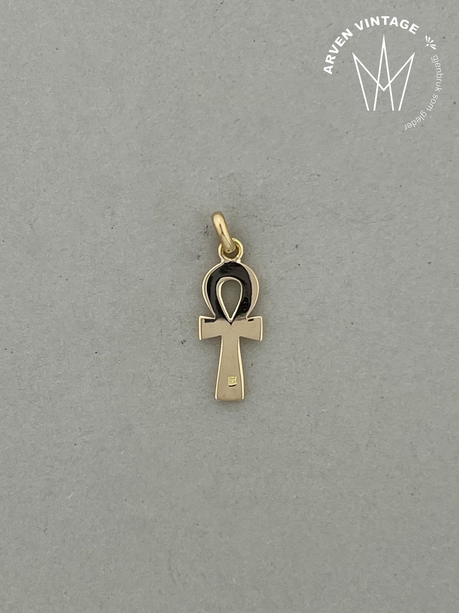 Vintage anheng gult gull