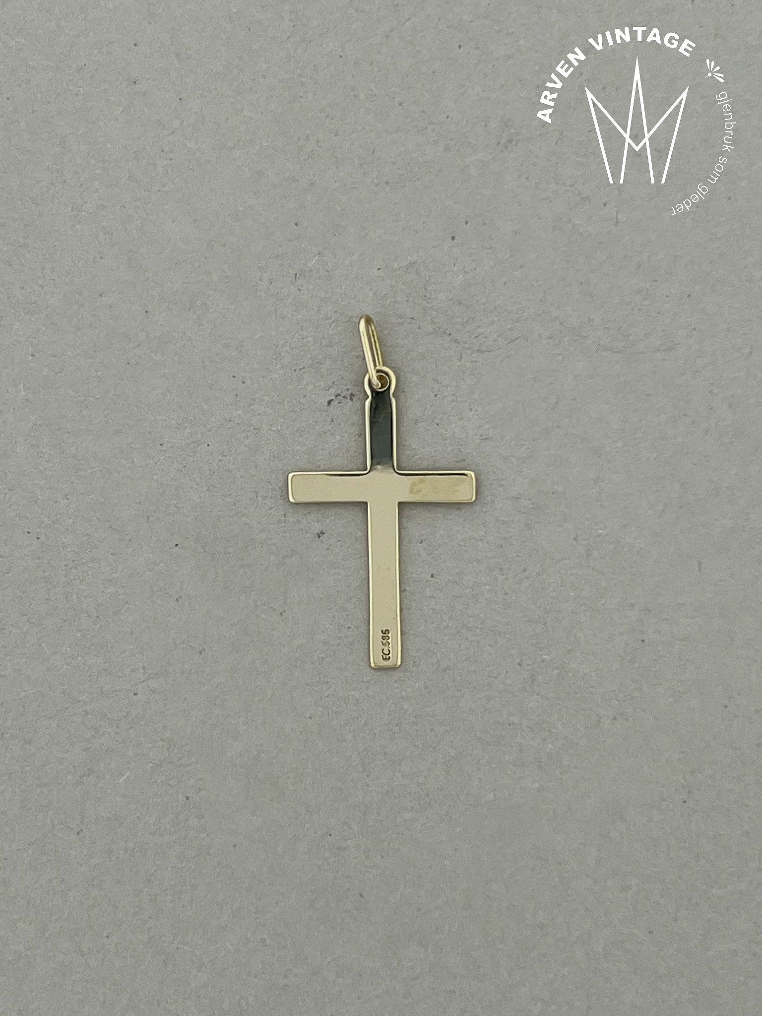 Vintage korsanheng gult gull