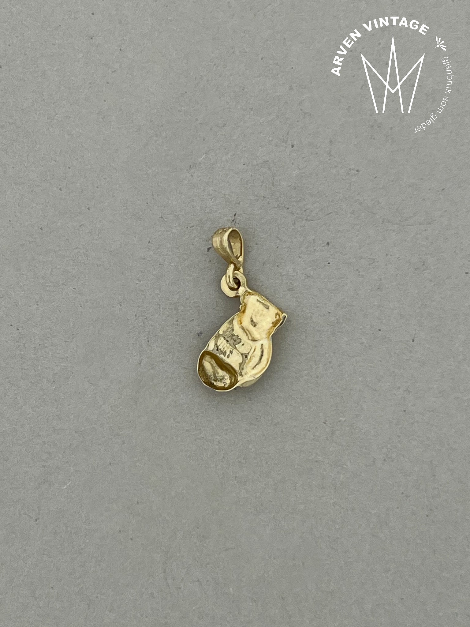 Vintage anheng gult gull
