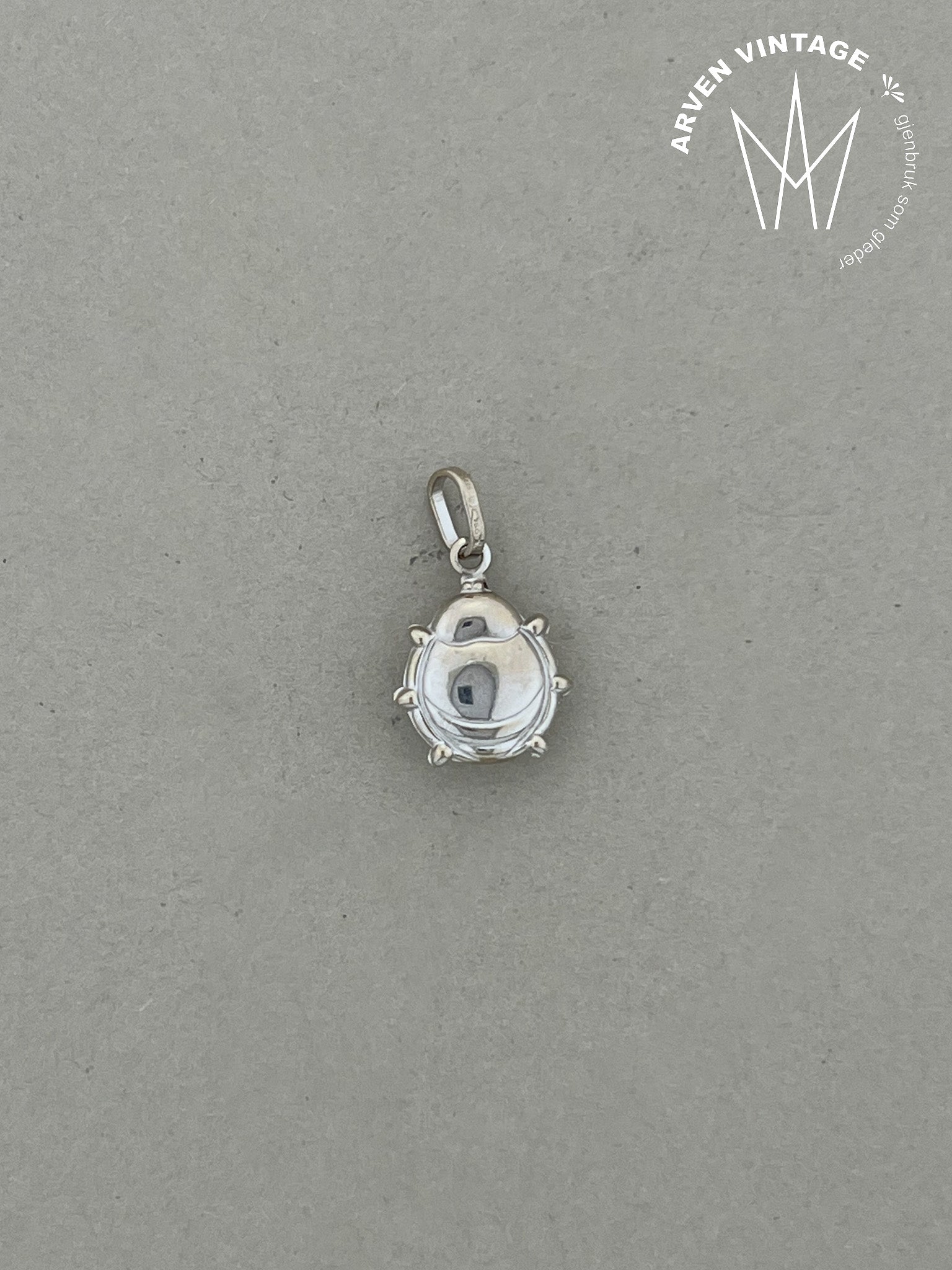 Vintage anheng hvitt gull 18K