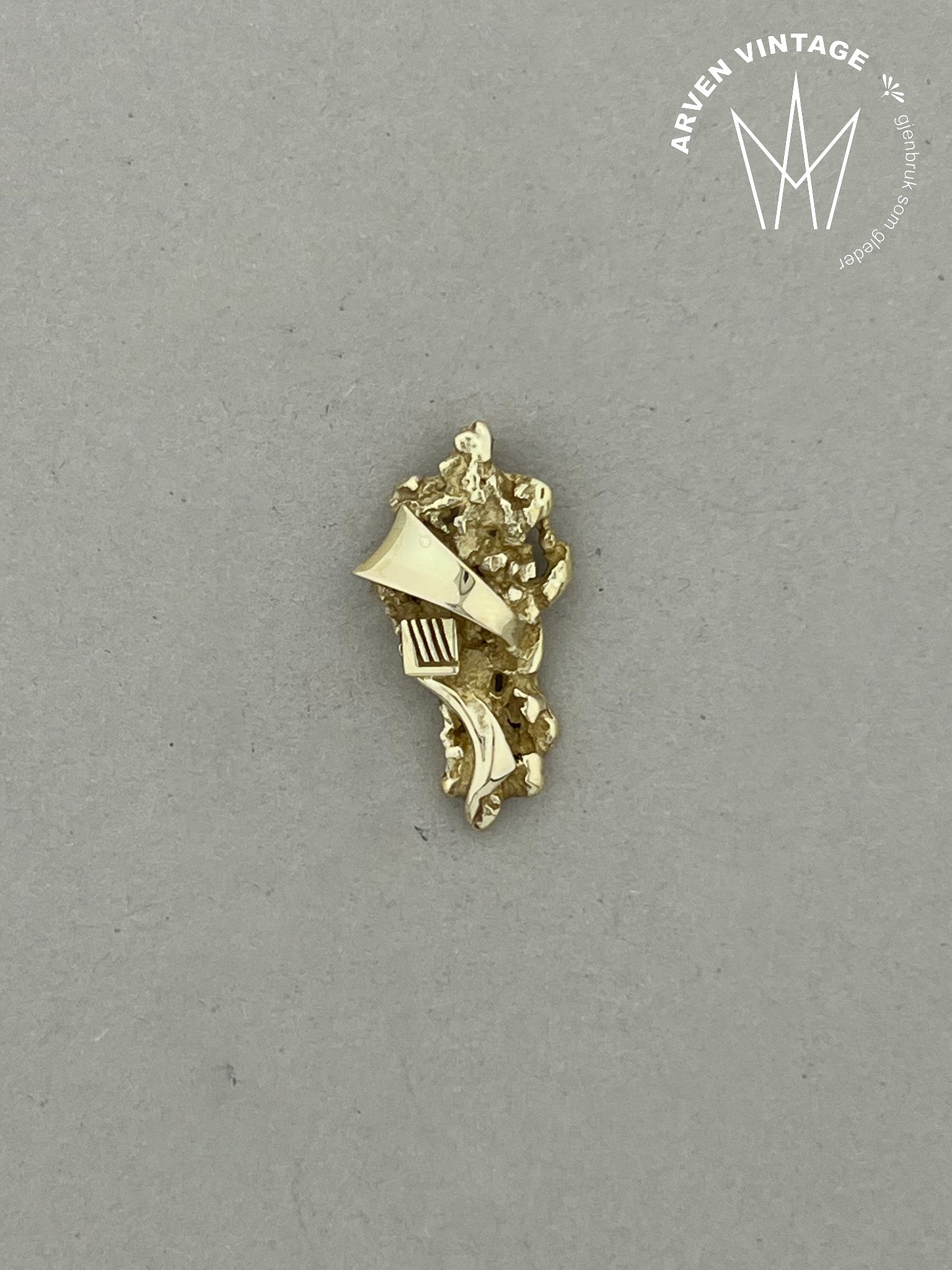 Vintage anheng gult gull
