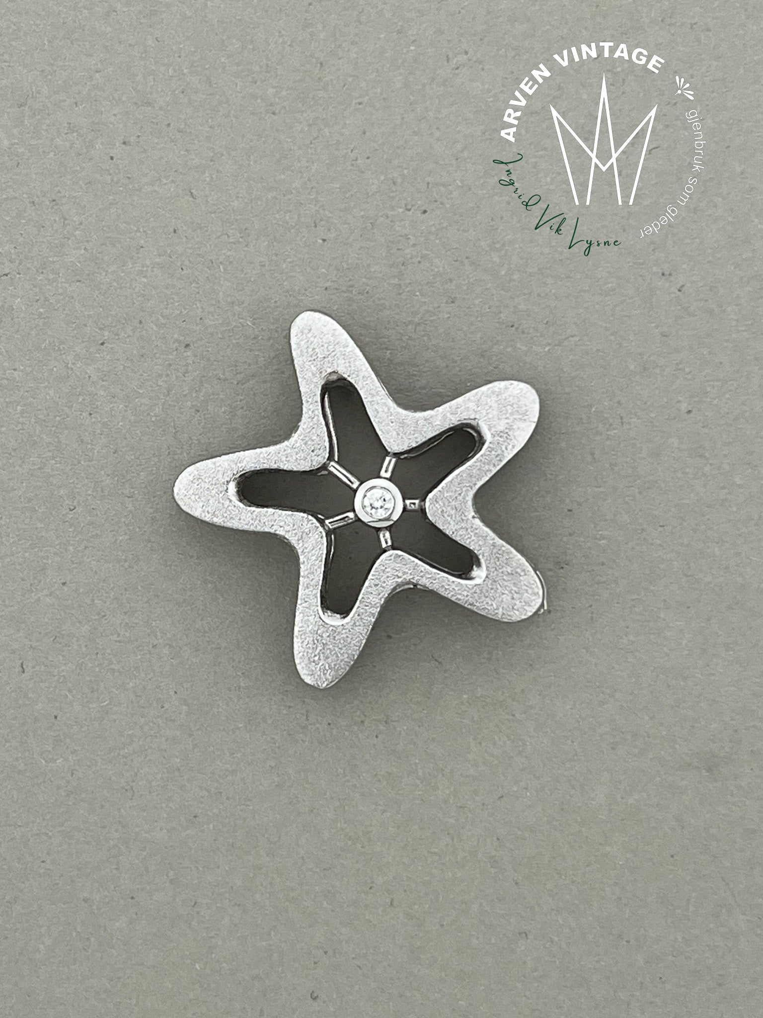 Vintage smykkelås hvitt gull