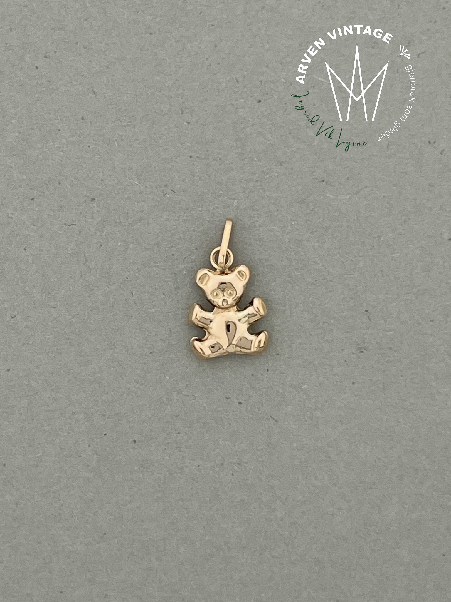 Vintage anheng gult gull