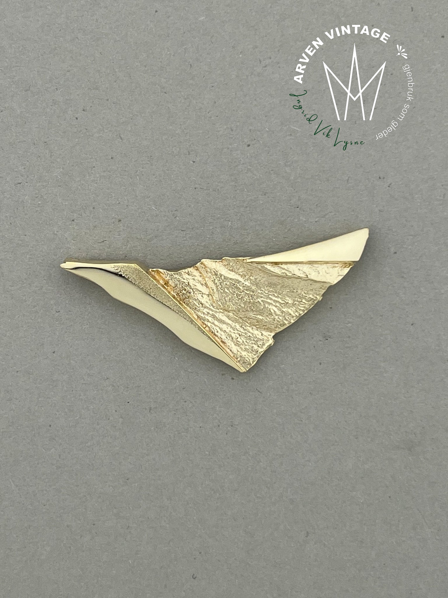 Vintage anheng gult gull