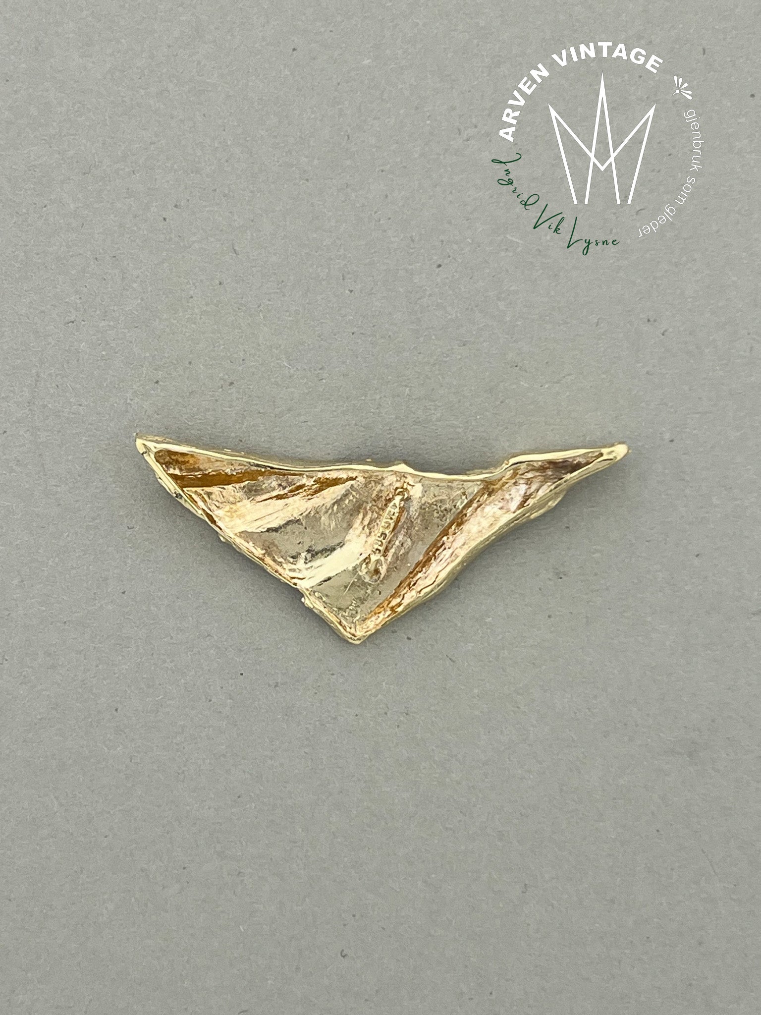 Vintage anheng gult gull