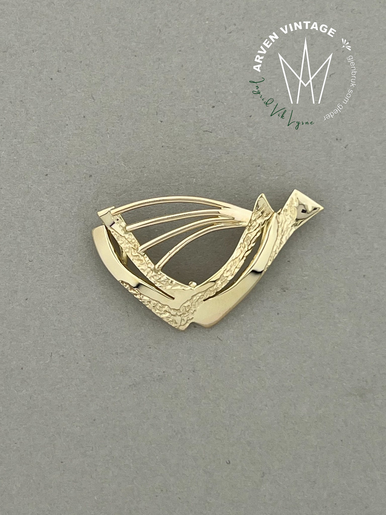 Vintage anheng gult gull