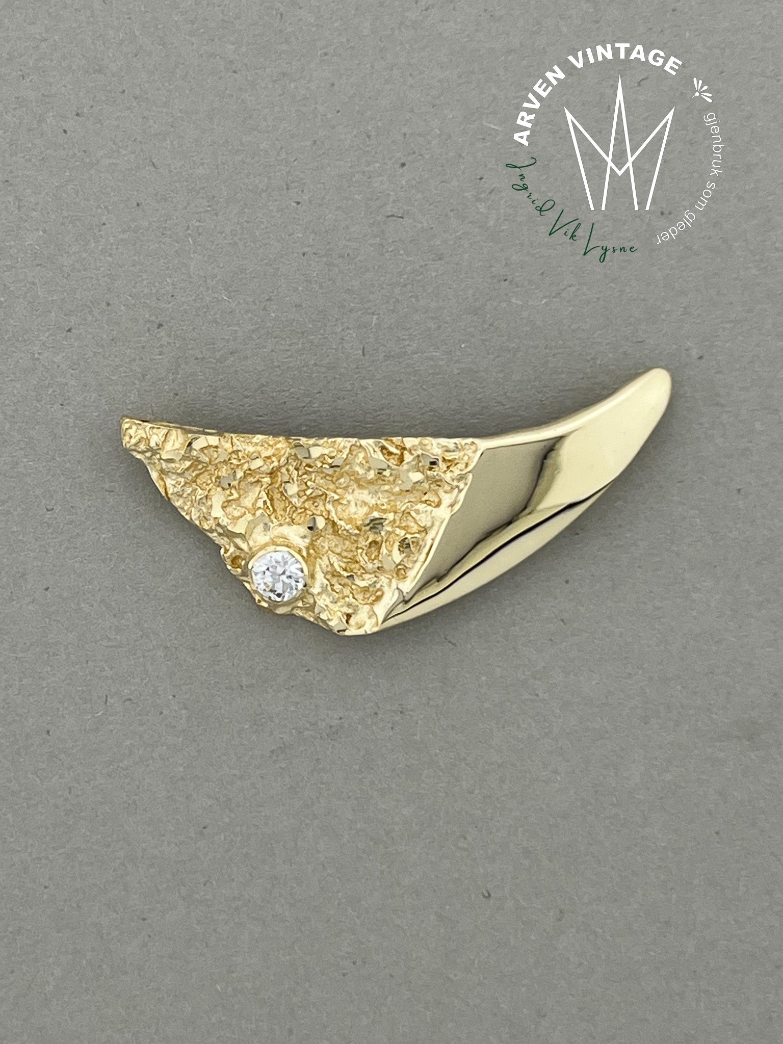 Vintage anheng gult gull