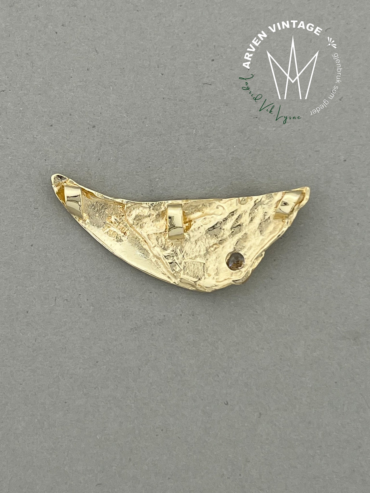 Vintage anheng gult gull