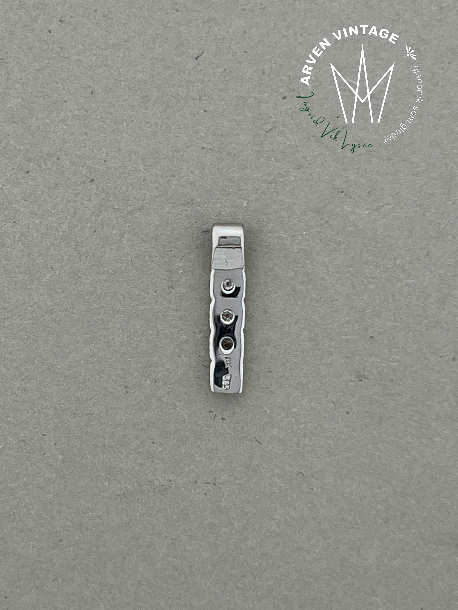 Vintage diamantanheng hvitt gull