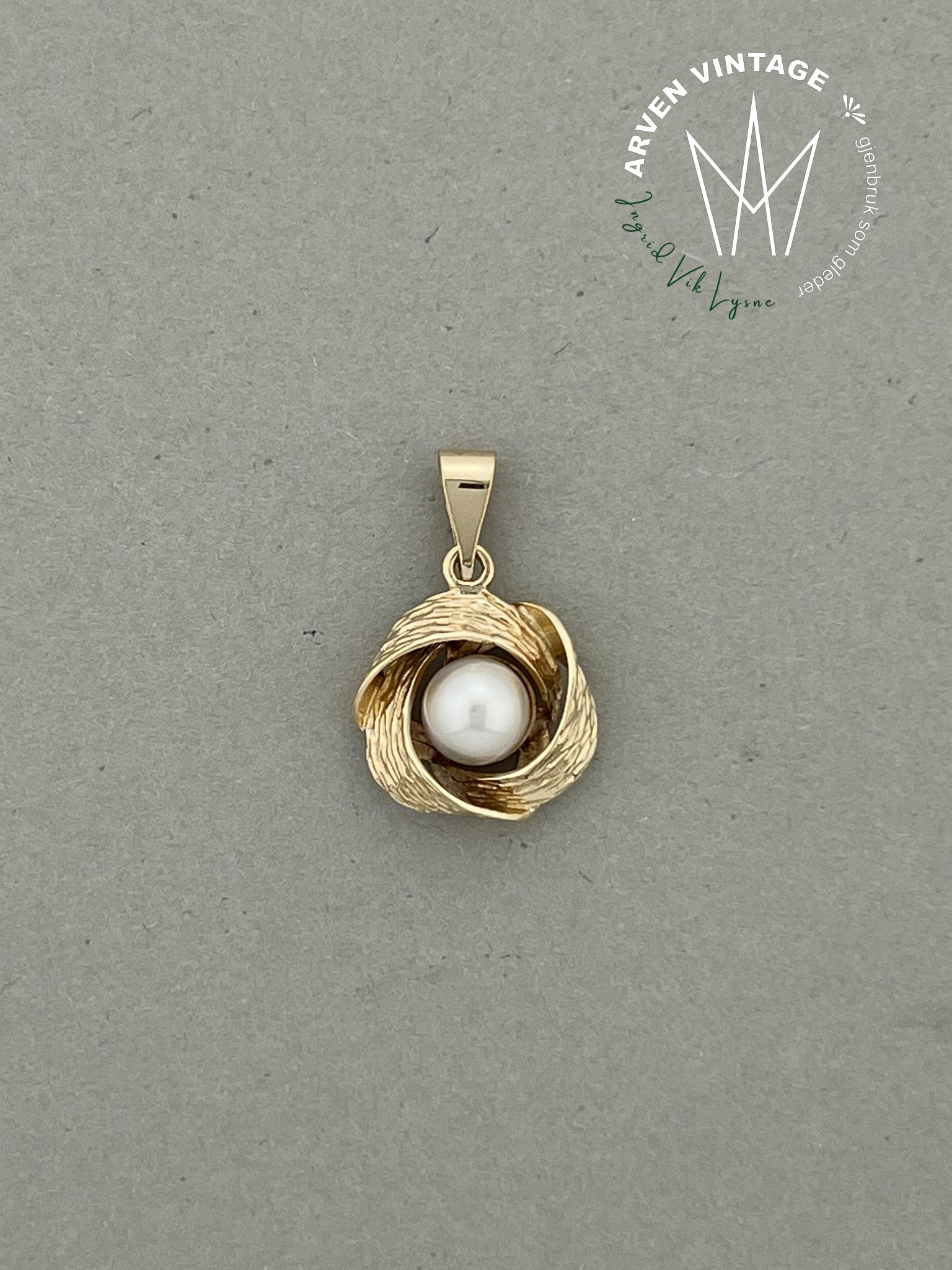 Vintage anheng gult gull