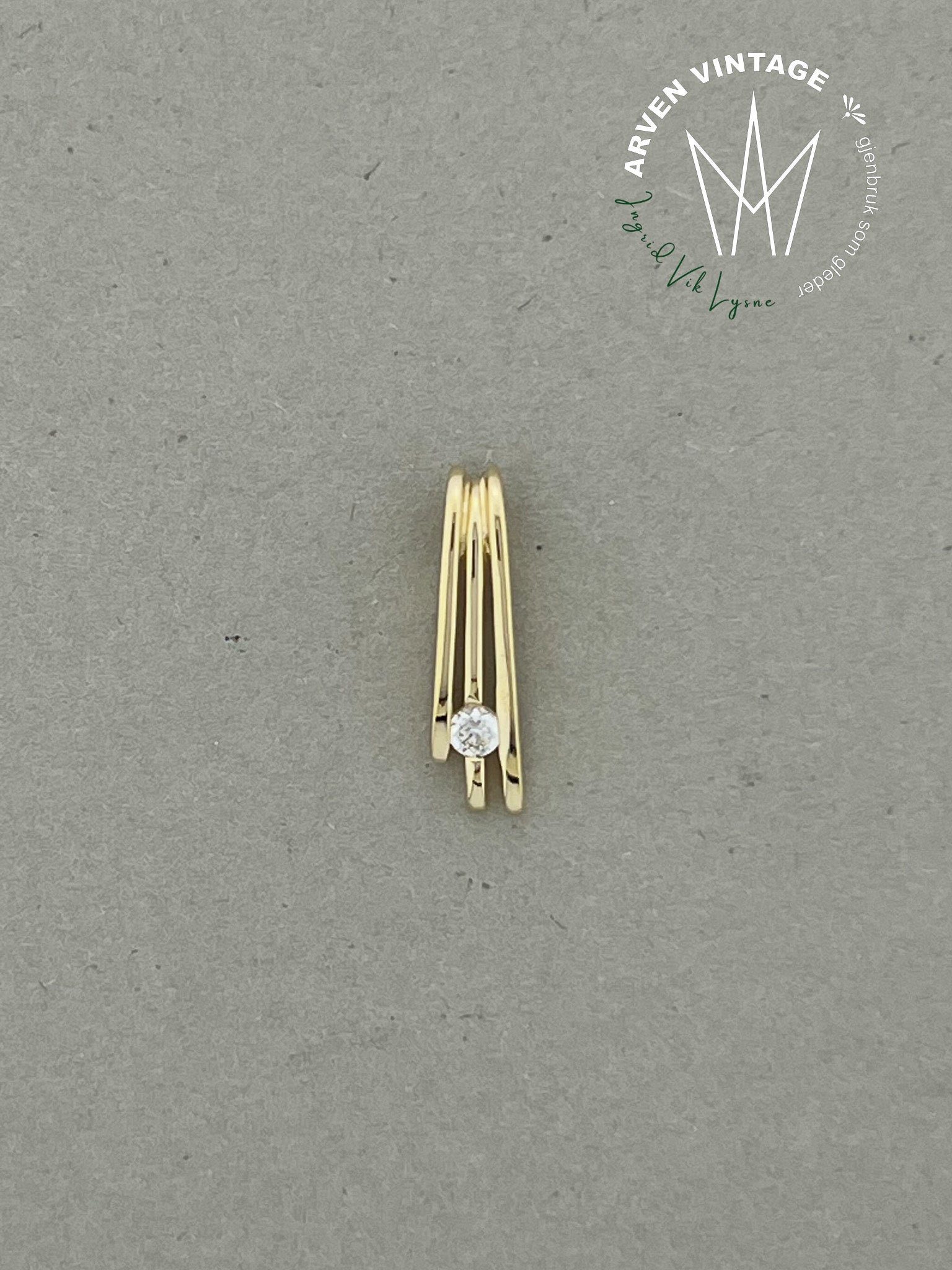 Vintage anheng gult gull