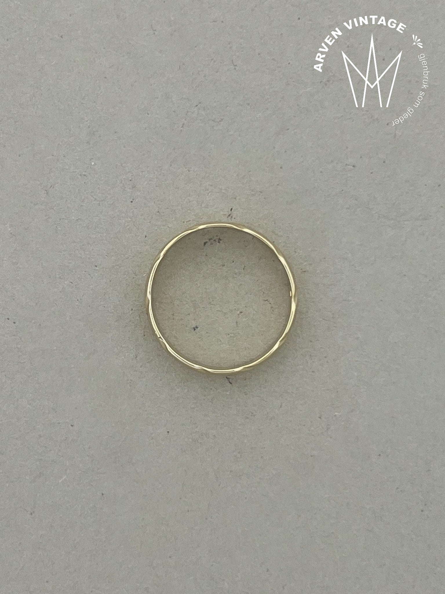 Vintage ring gult gull str 55