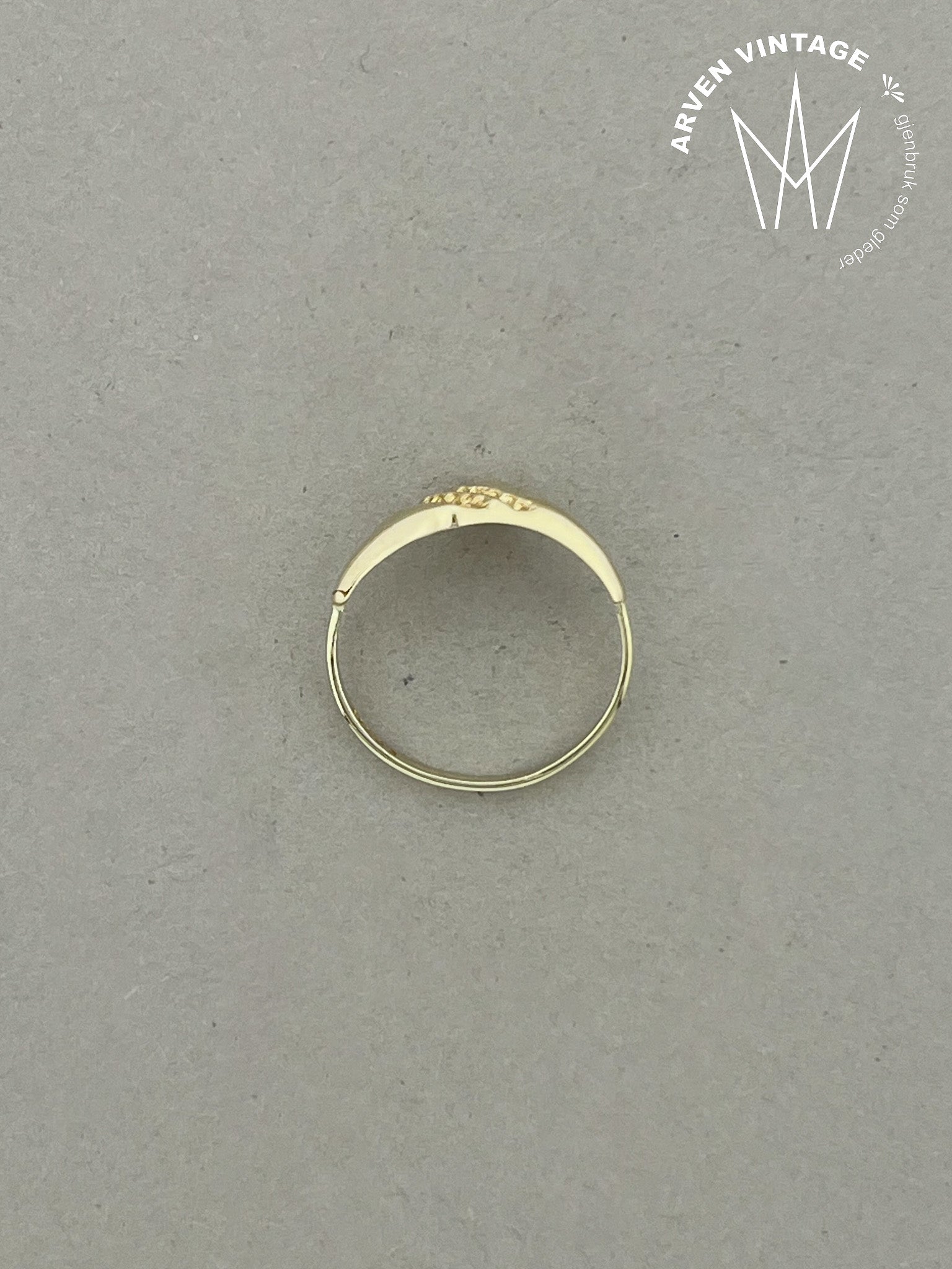 Vintage ring gult gull str 55