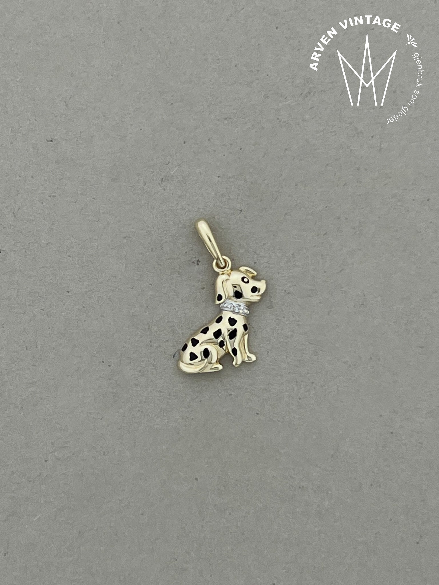 Vintage anheng gult gull