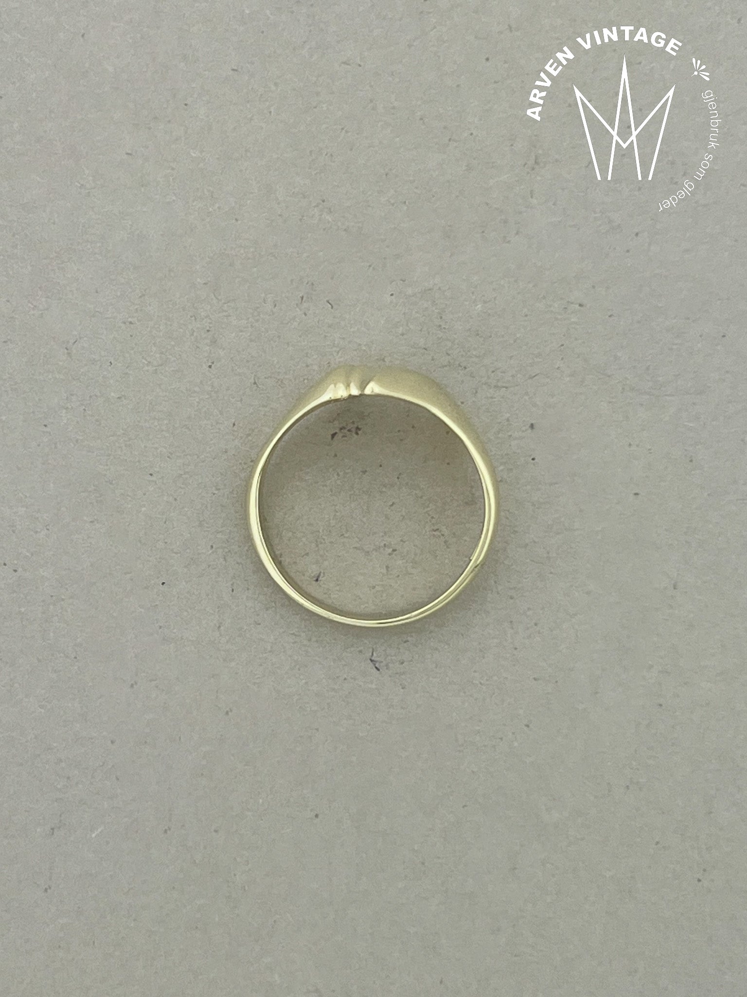 Vintage ring gult gull str 55