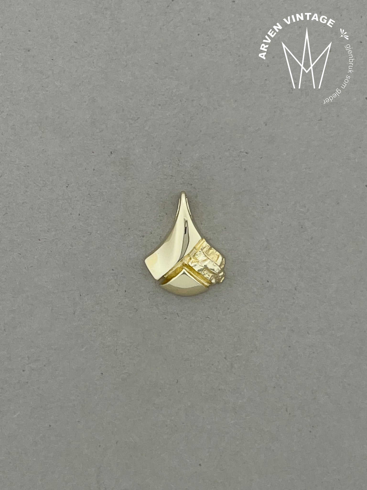 Vintage anheng gult gull