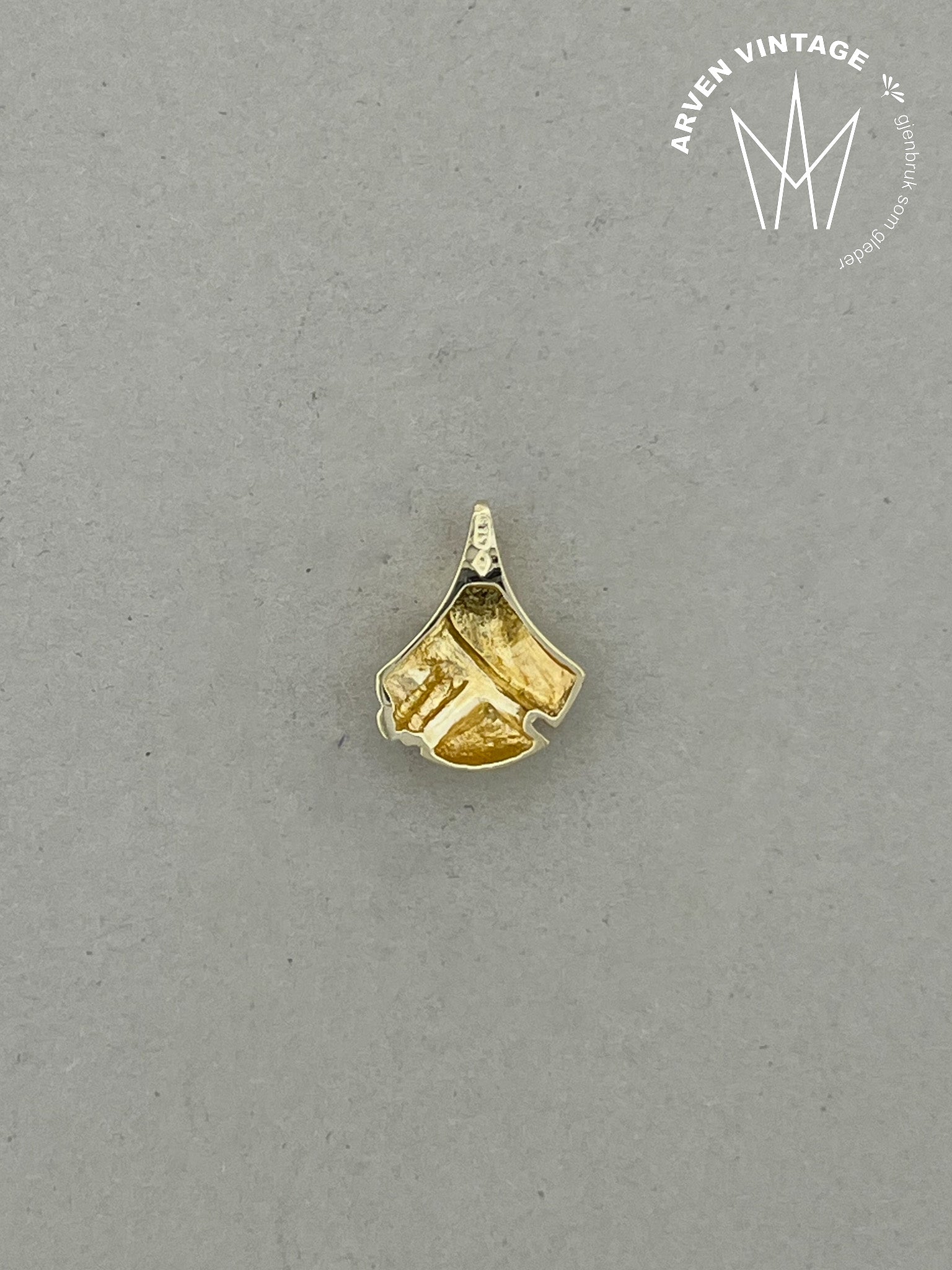 Vintage anheng gult gull