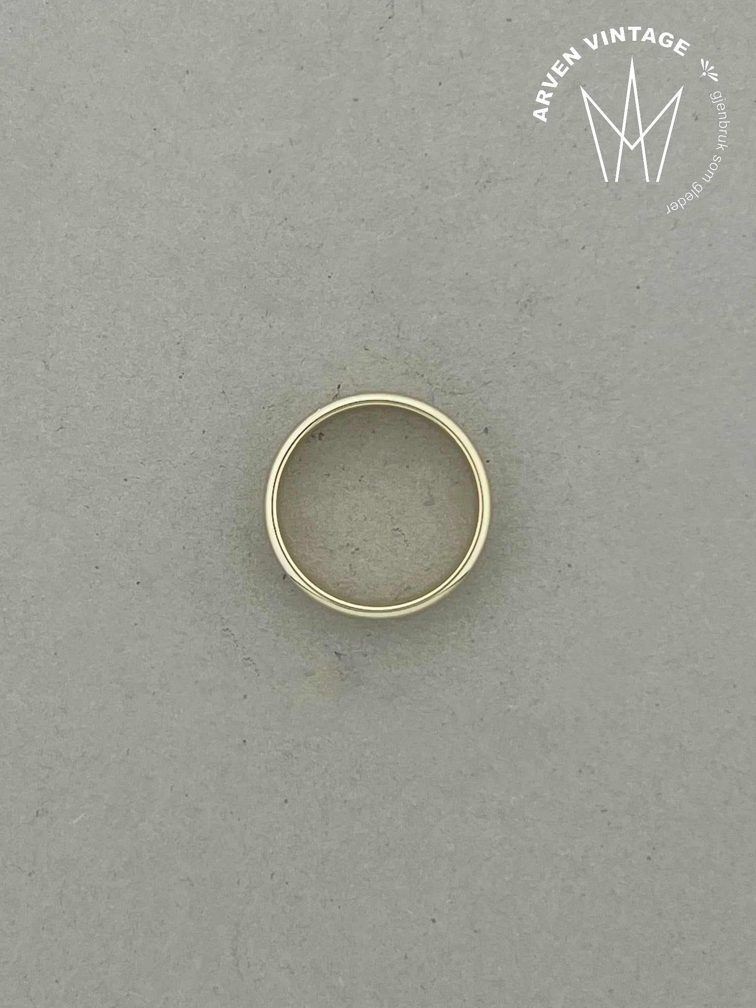 Vintage ring gult gull str 51