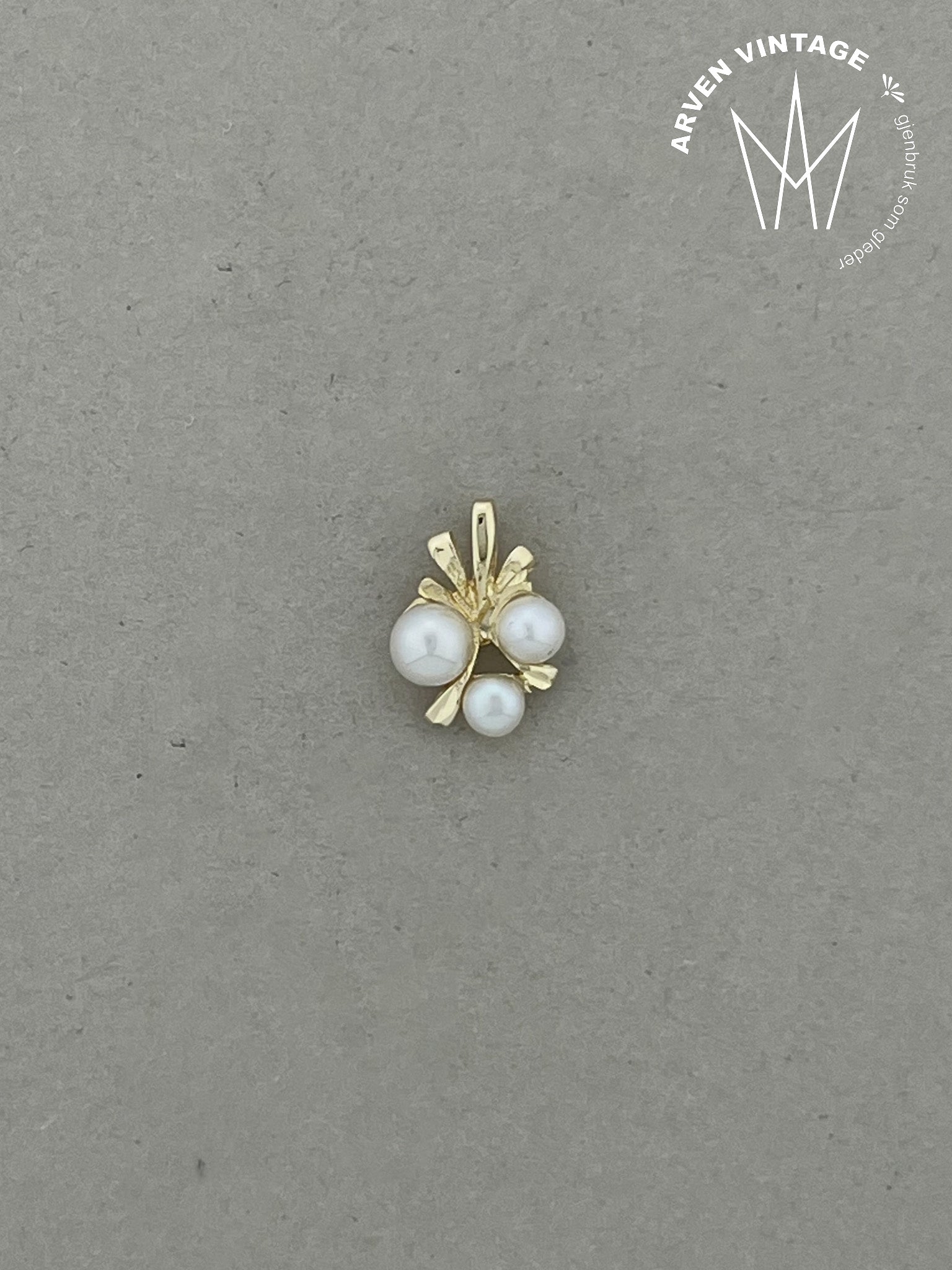 Vintage anheng gult gull