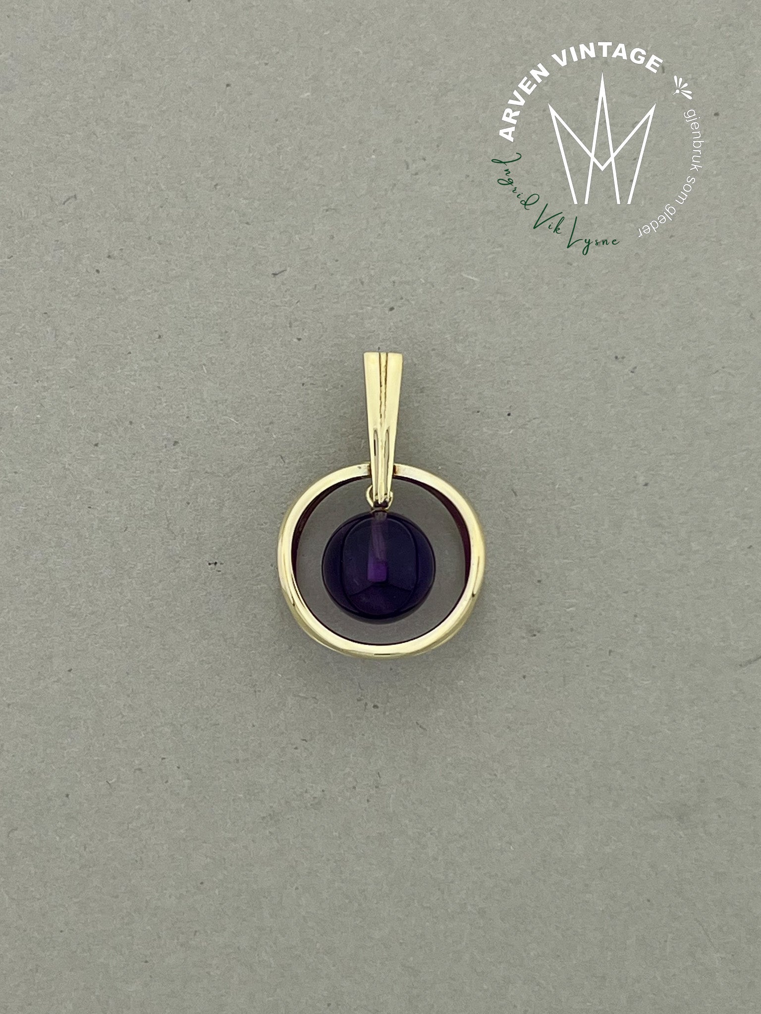 Vintage anheng gult gull